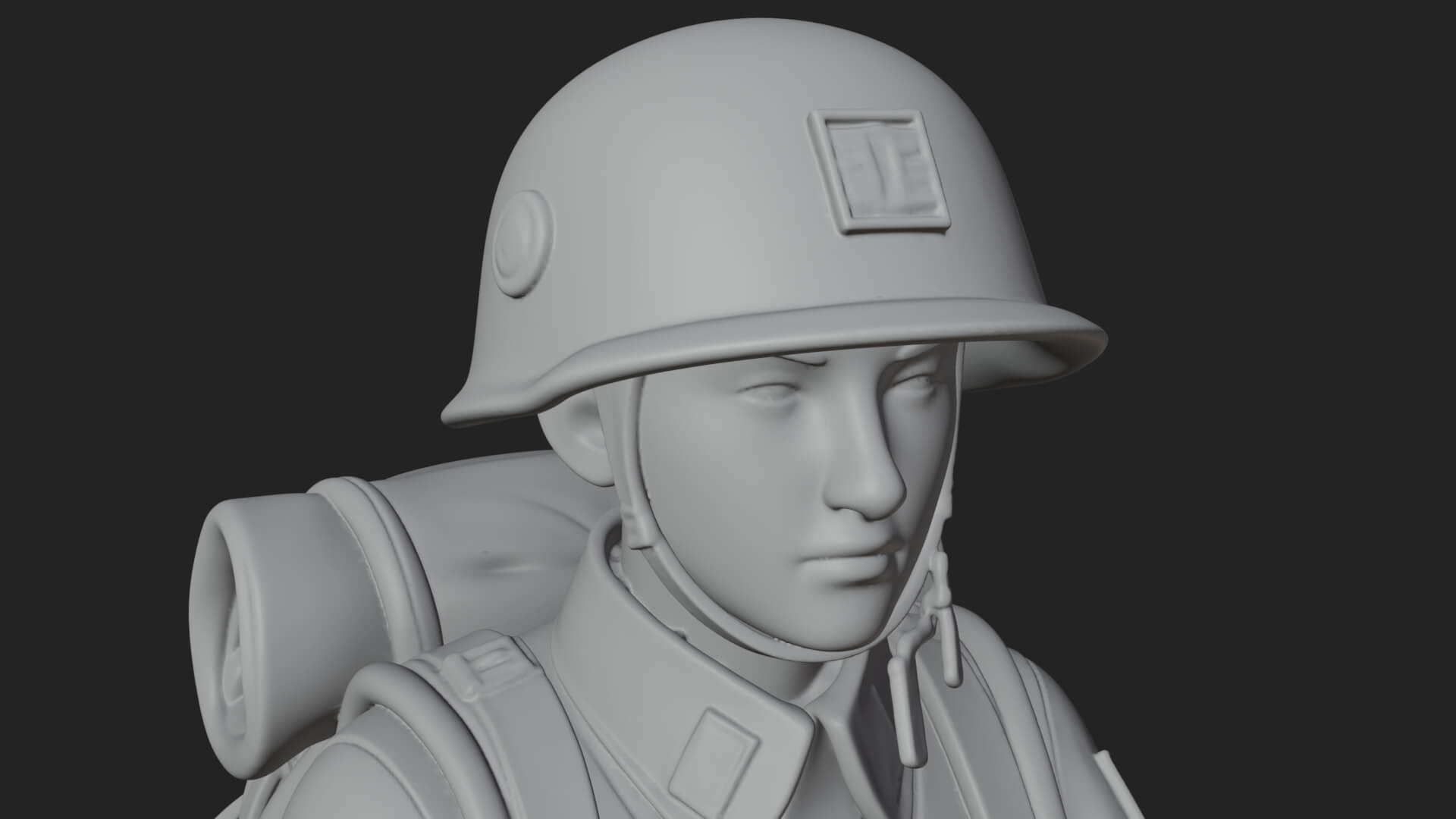 Vintage Soldier Statue Design 7 3D Print Model 3D Model