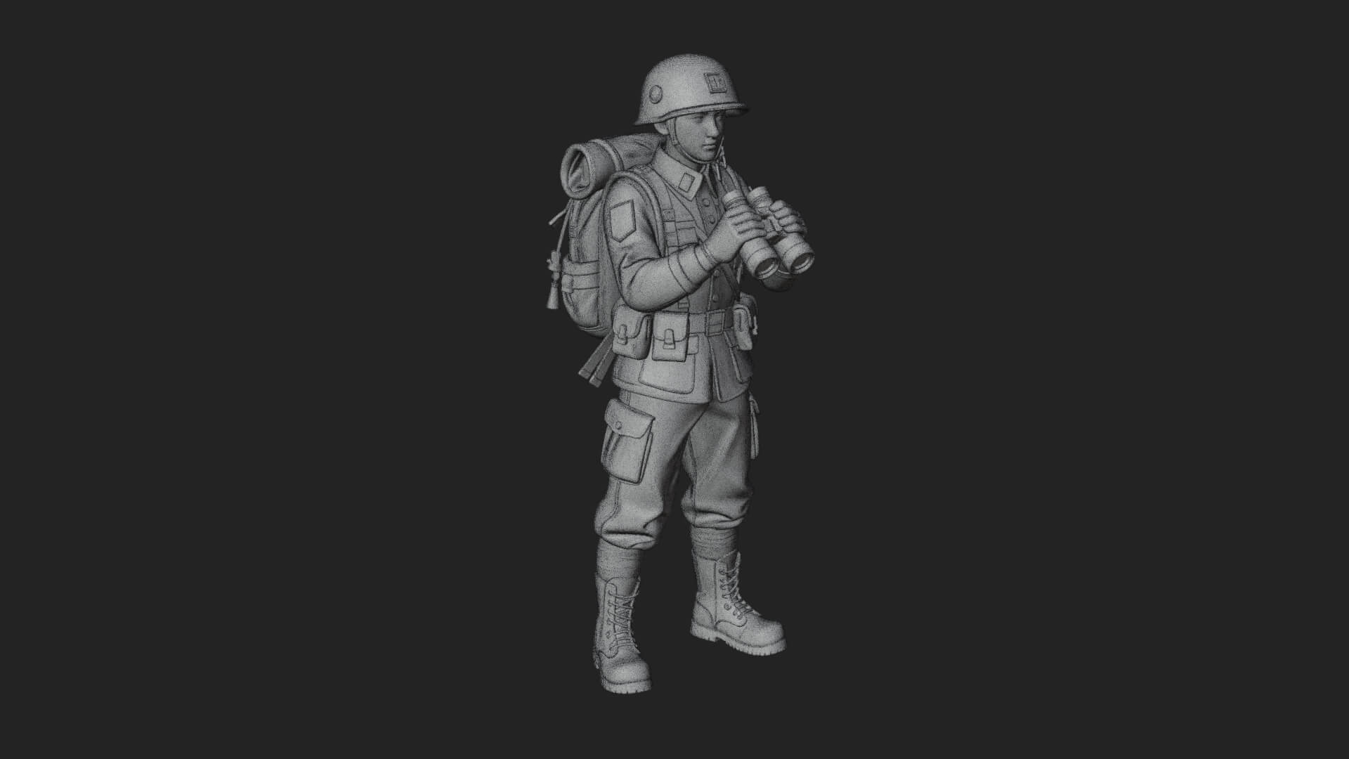 Vintage Soldier Statue Design 7 3D Print Model 3D Model