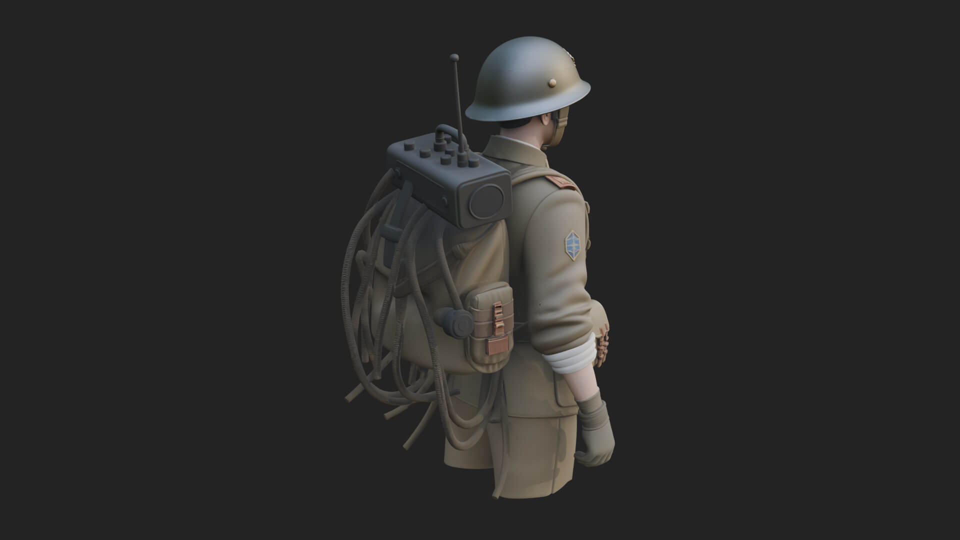 Vintage Soldier Statue Design 8 3D Print Model 3D Model