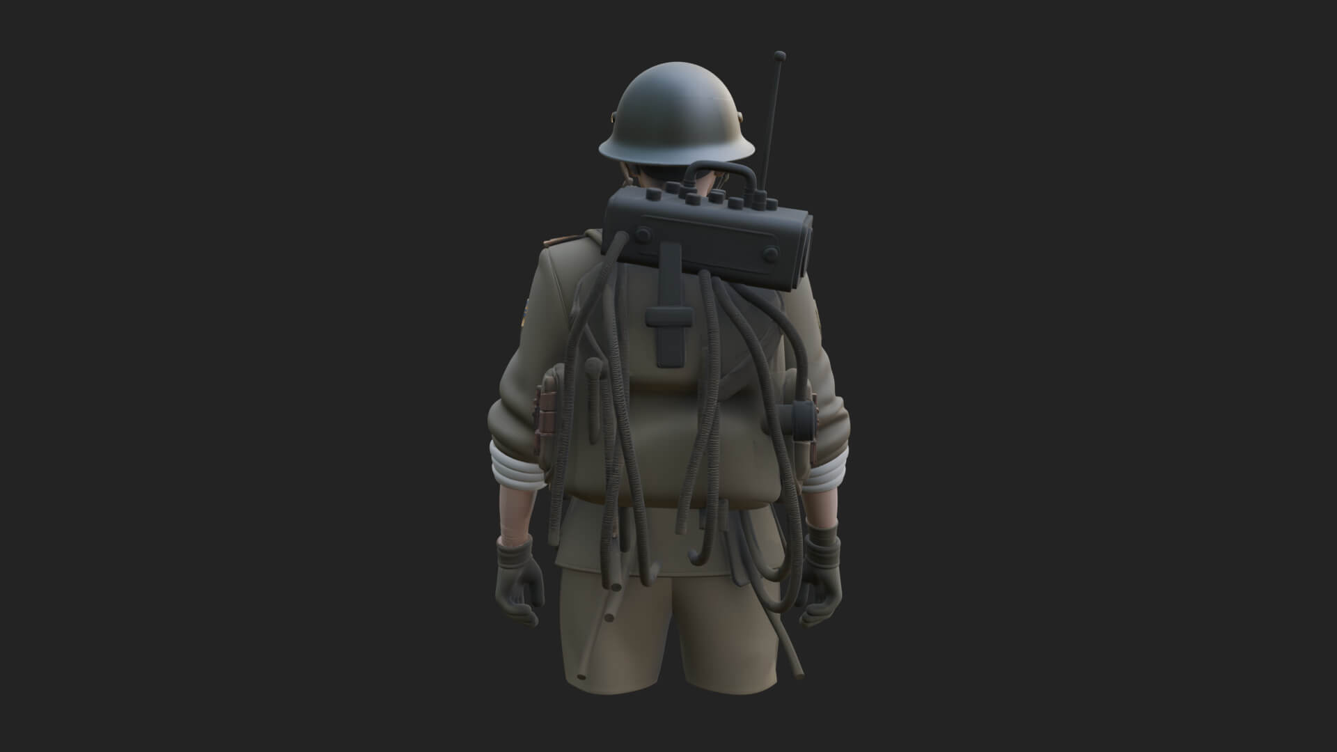 Vintage Soldier Statue Design 8 3D Print Model 3D Model