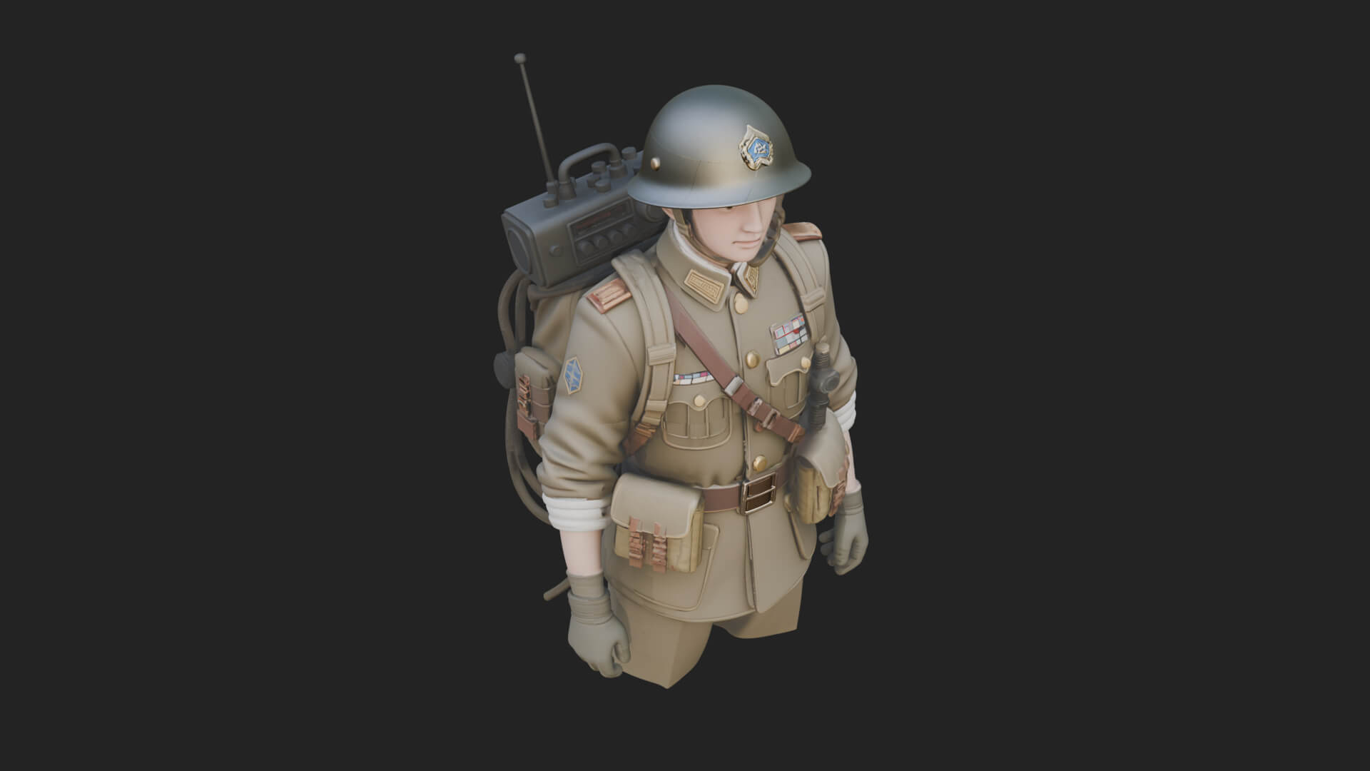 Vintage Soldier Statue Design 8 3D Print Model 3D Model