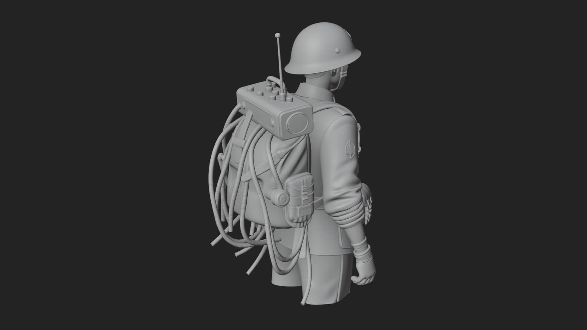 Vintage Soldier Statue Design 8 3D Print Model 3D Model