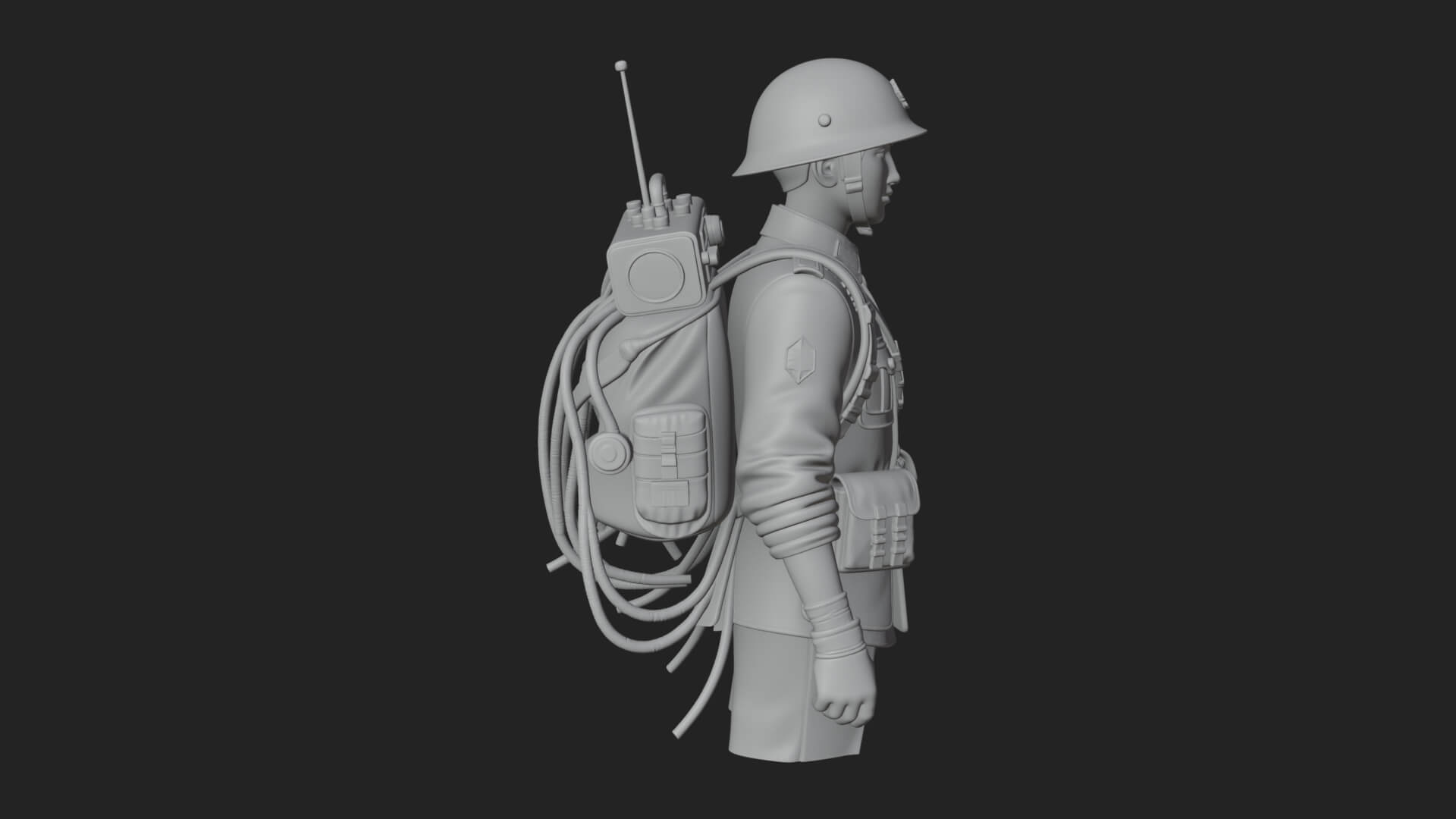 Vintage Soldier Statue Design 8 3D Print Model 3D Model