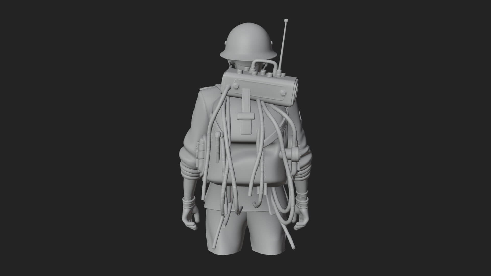 Vintage Soldier Statue Design 8 3D Print Model 3D Model