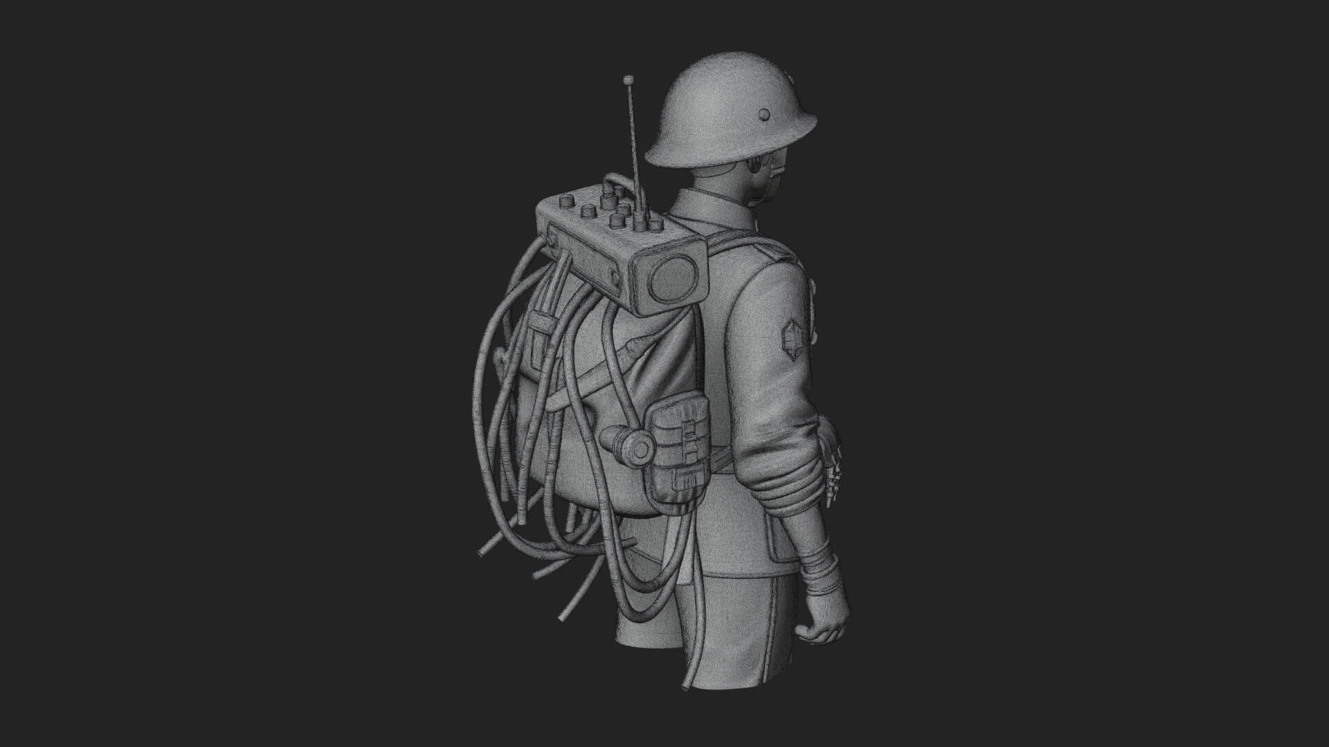 Vintage Soldier Statue Design 8 3D Print Model 3D Model