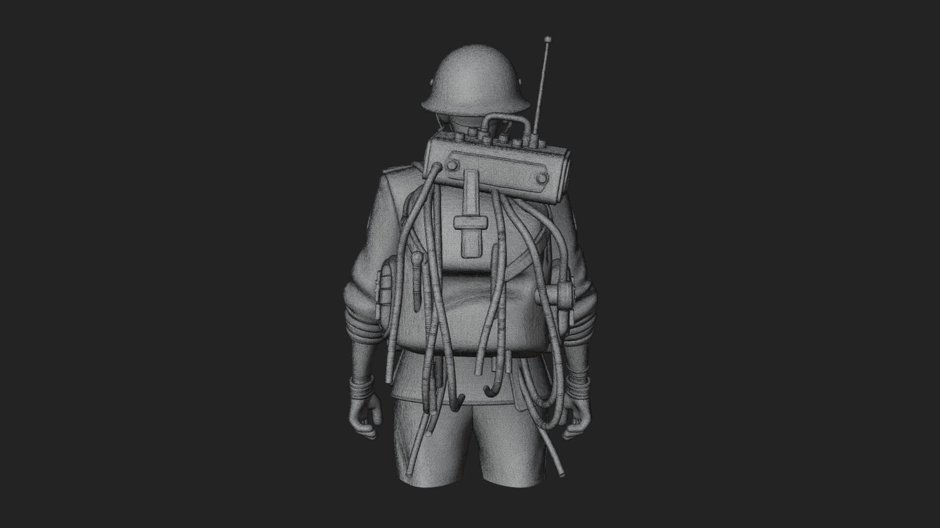 Vintage Soldier Statue Design 8 3D Print Model 3D Model