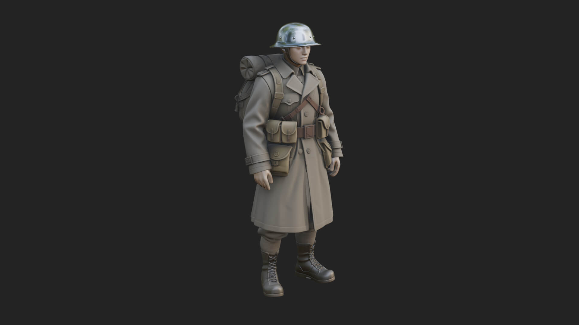 Vintage Soldier Statue Design 9 3D Print Model 3D Model
