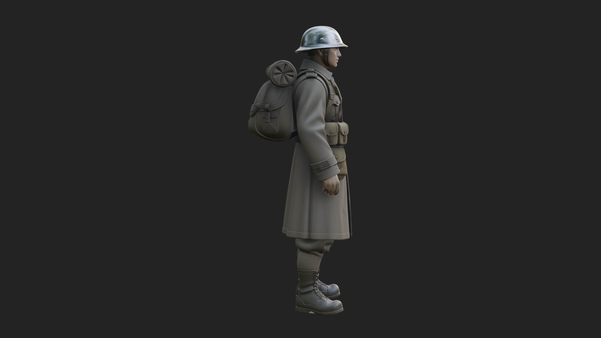Vintage Soldier Statue Design 9 3D Print Model 3D Model