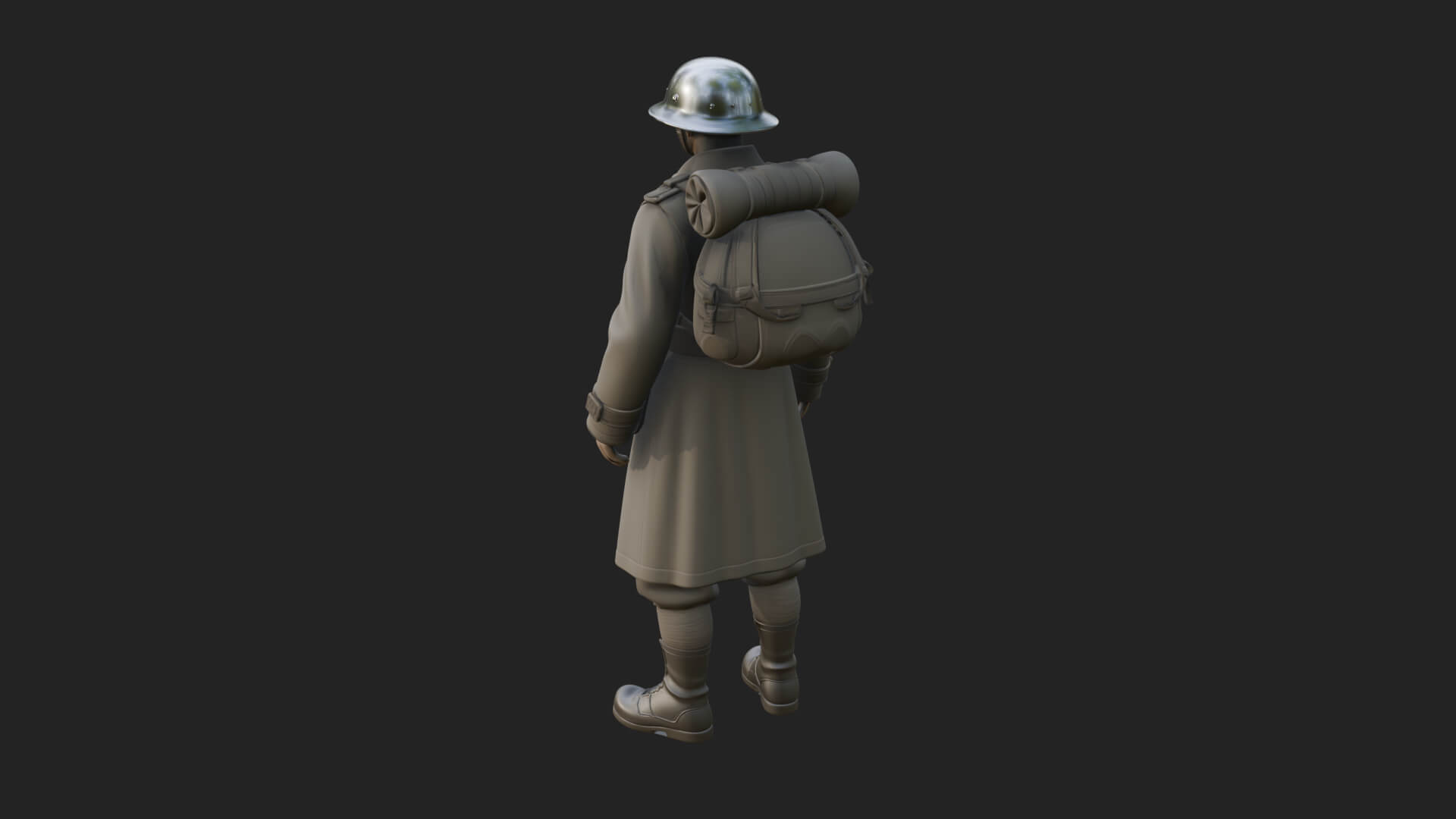 Vintage Soldier Statue Design 9 3D Print Model 3D Model