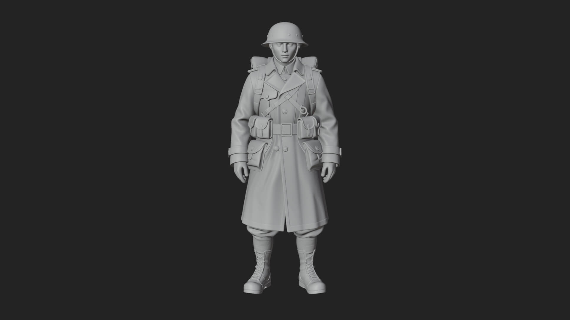 Vintage Soldier Statue Design 9 3D Print Model 3D Model