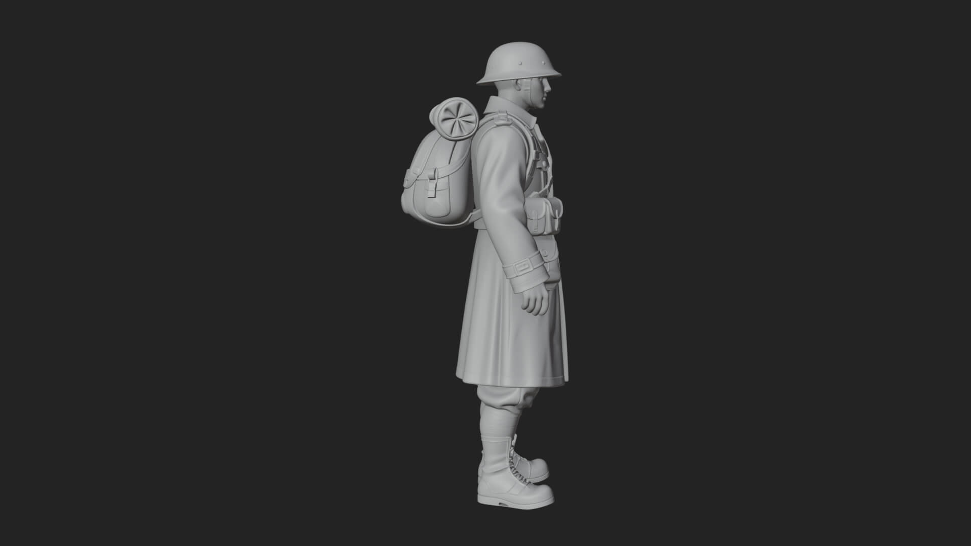 Vintage Soldier Statue Design 9 3D Print Model 3D Model