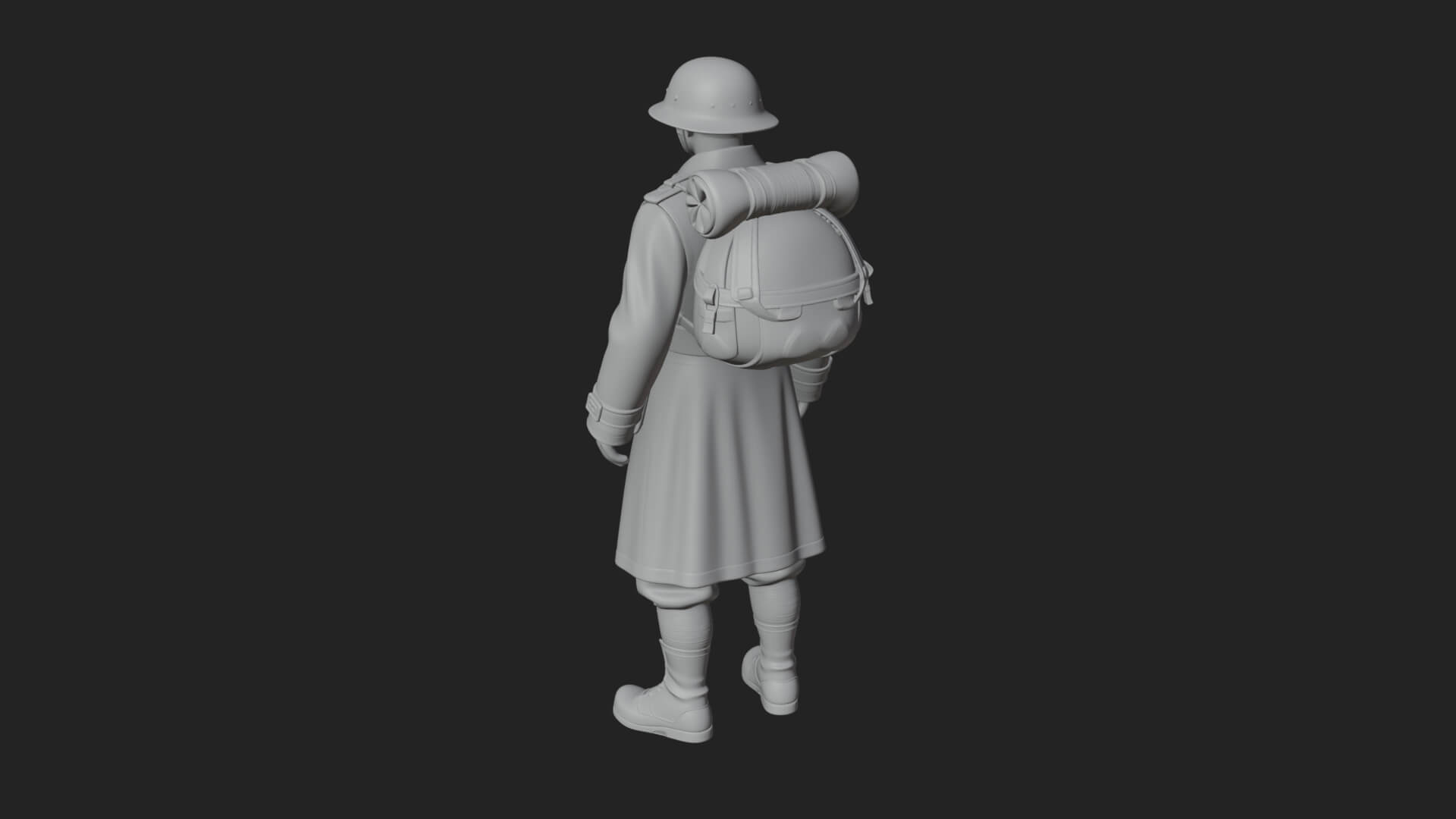Vintage Soldier Statue Design 9 3D Print Model 3D Model