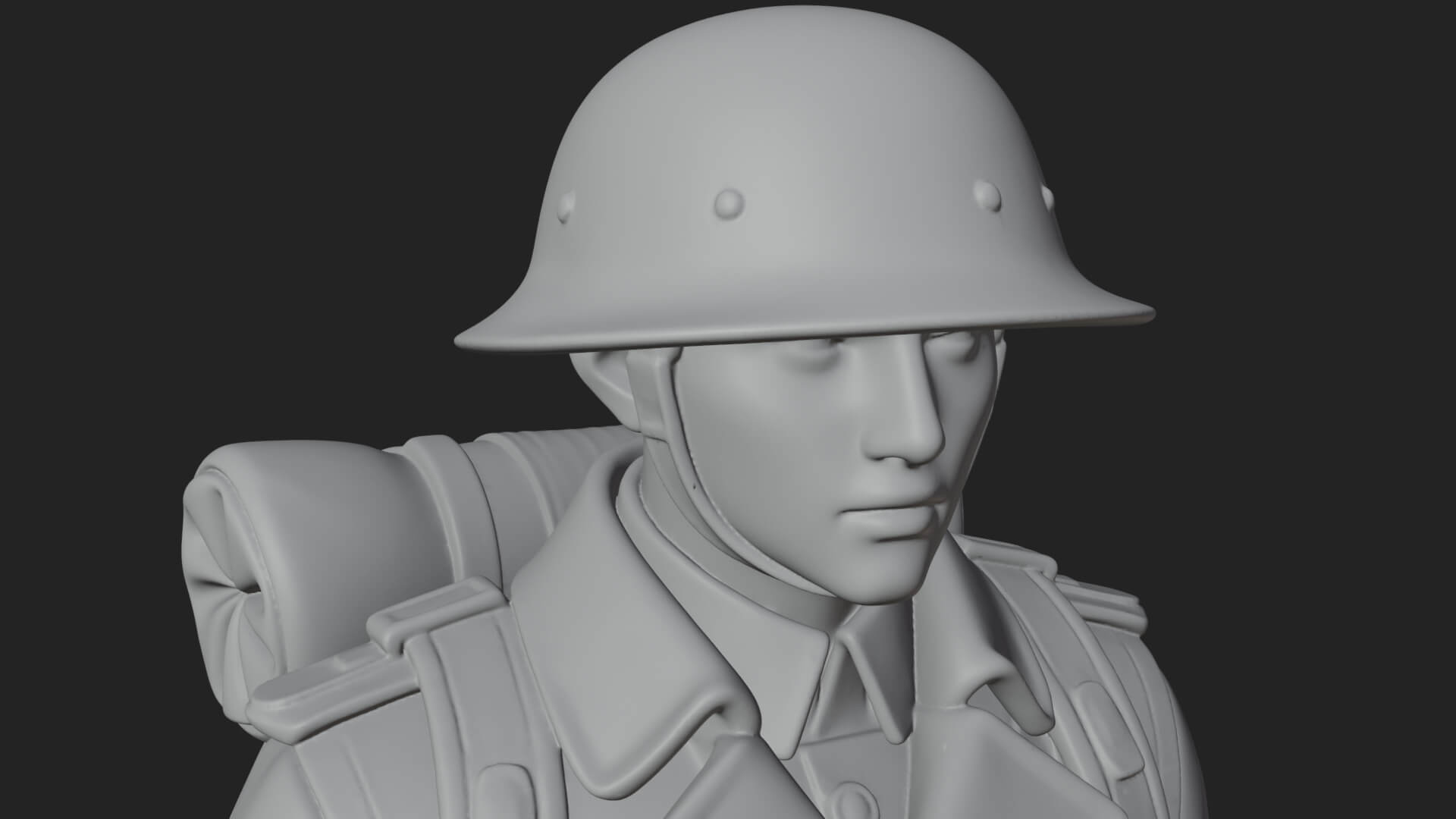 Vintage Soldier Statue Design 9 3D Print Model 3D Model