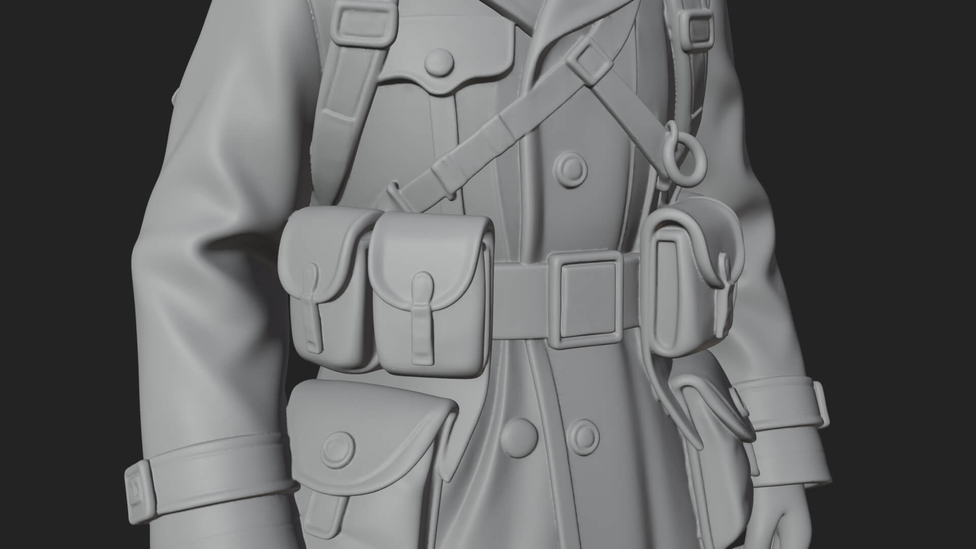 Vintage Soldier Statue Design 9 3D Print Model 3D Model