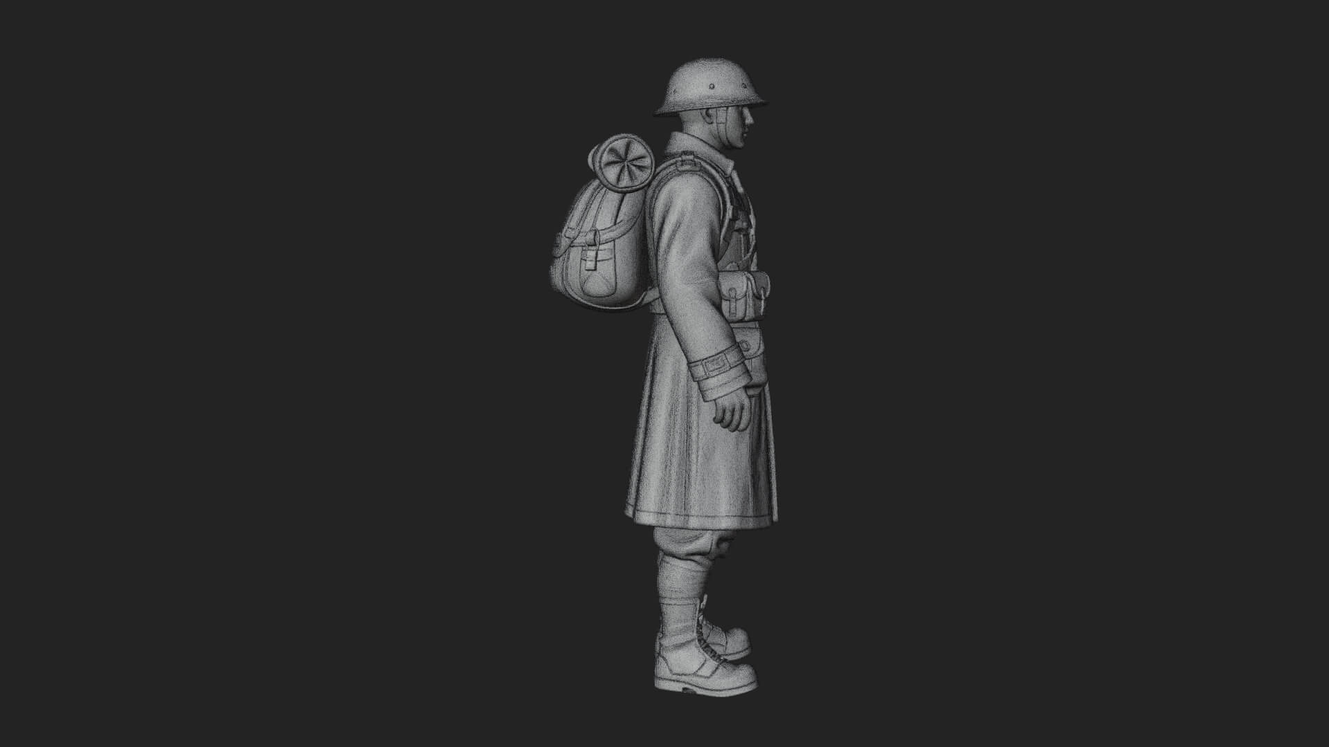 Vintage Soldier Statue Design 9 3D Print Model 3D Model