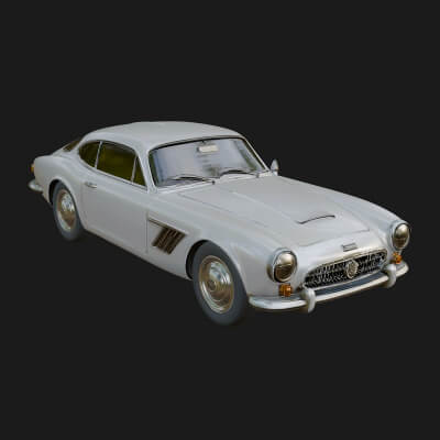 Vintage Sports Coupe Model Design 1 3D Print Model