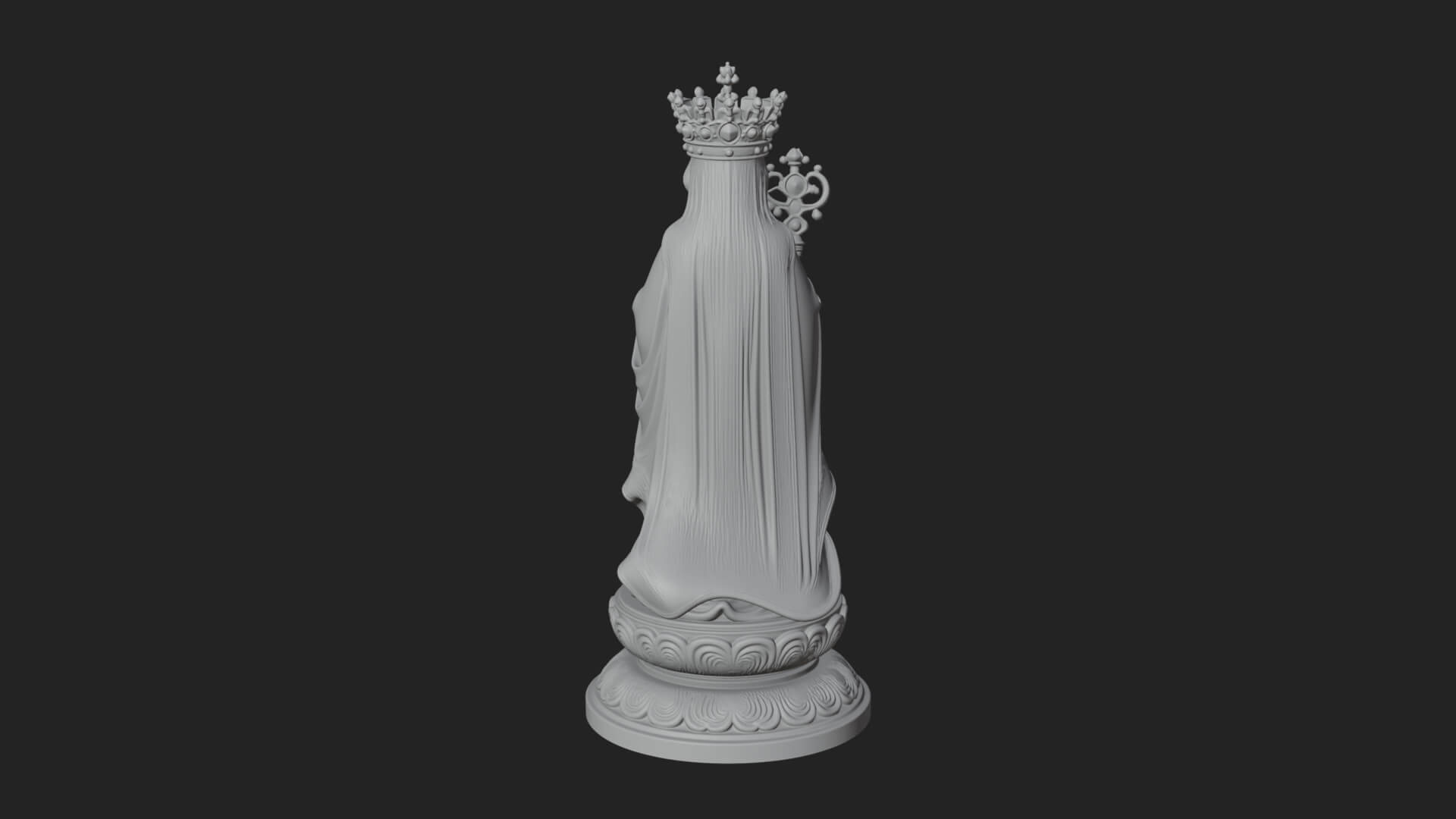 Virgin Mary Statue Design 1 3D Print Model 3D Model