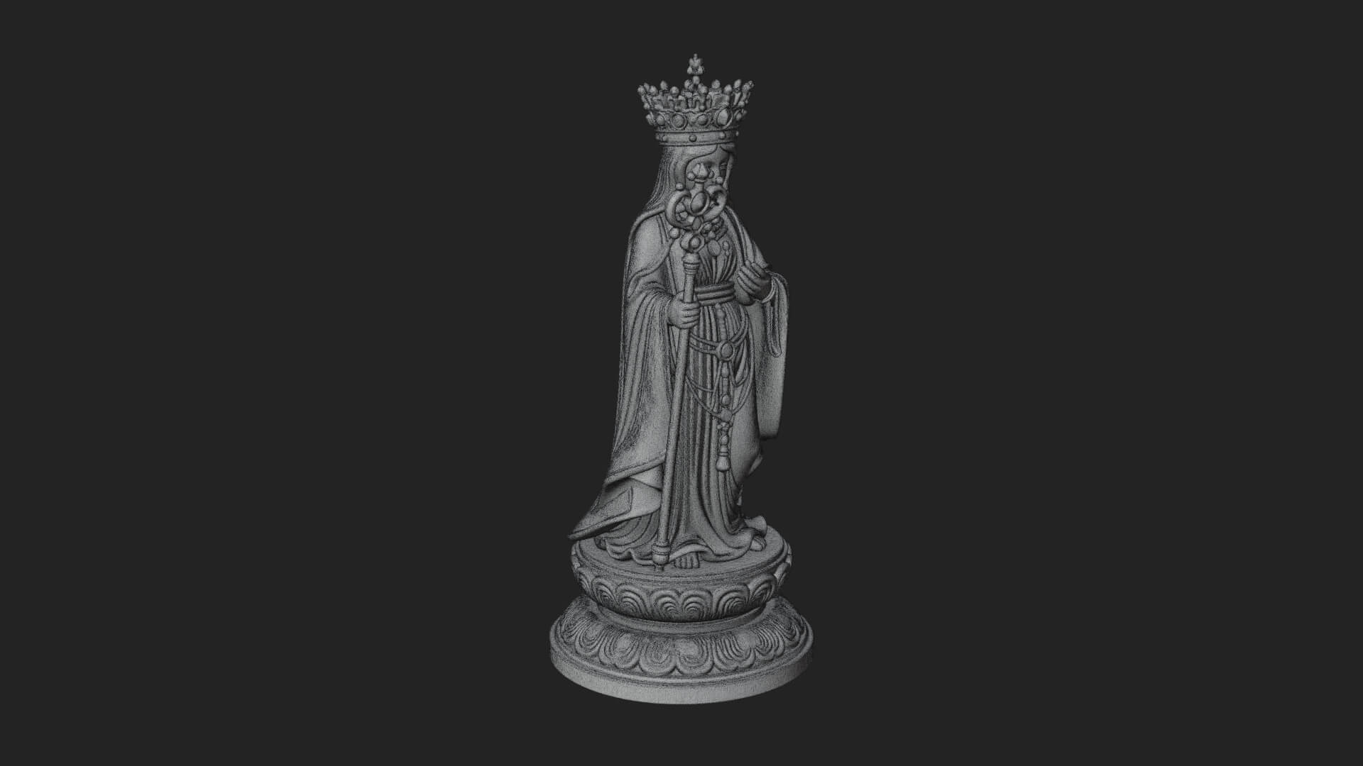 Virgin Mary Statue Design 1 3D Print Model 3D Model