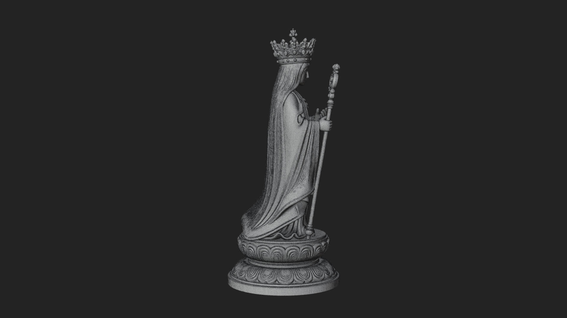 Virgin Mary Statue Design 1 3D Print Model 3D Model