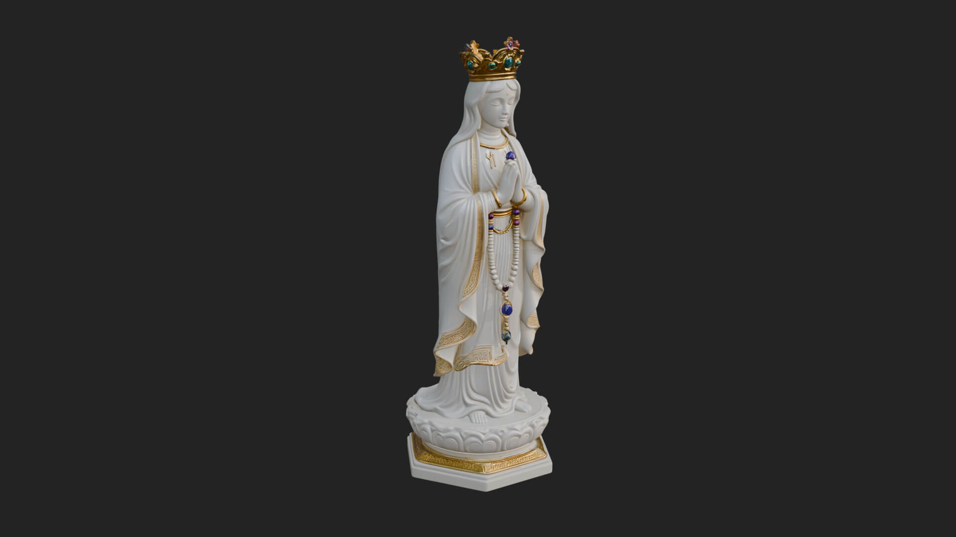 Virgin Mary Statue Design 10 3D Print Model 3D Model