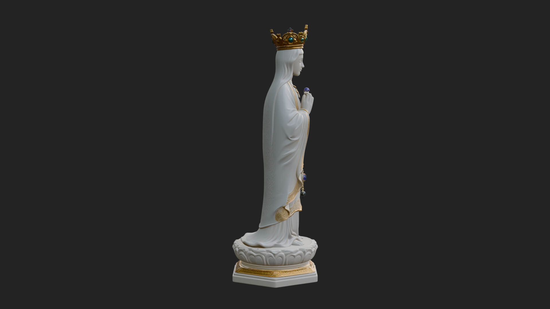 Virgin Mary Statue Design 10 3D Print Model 3D Model