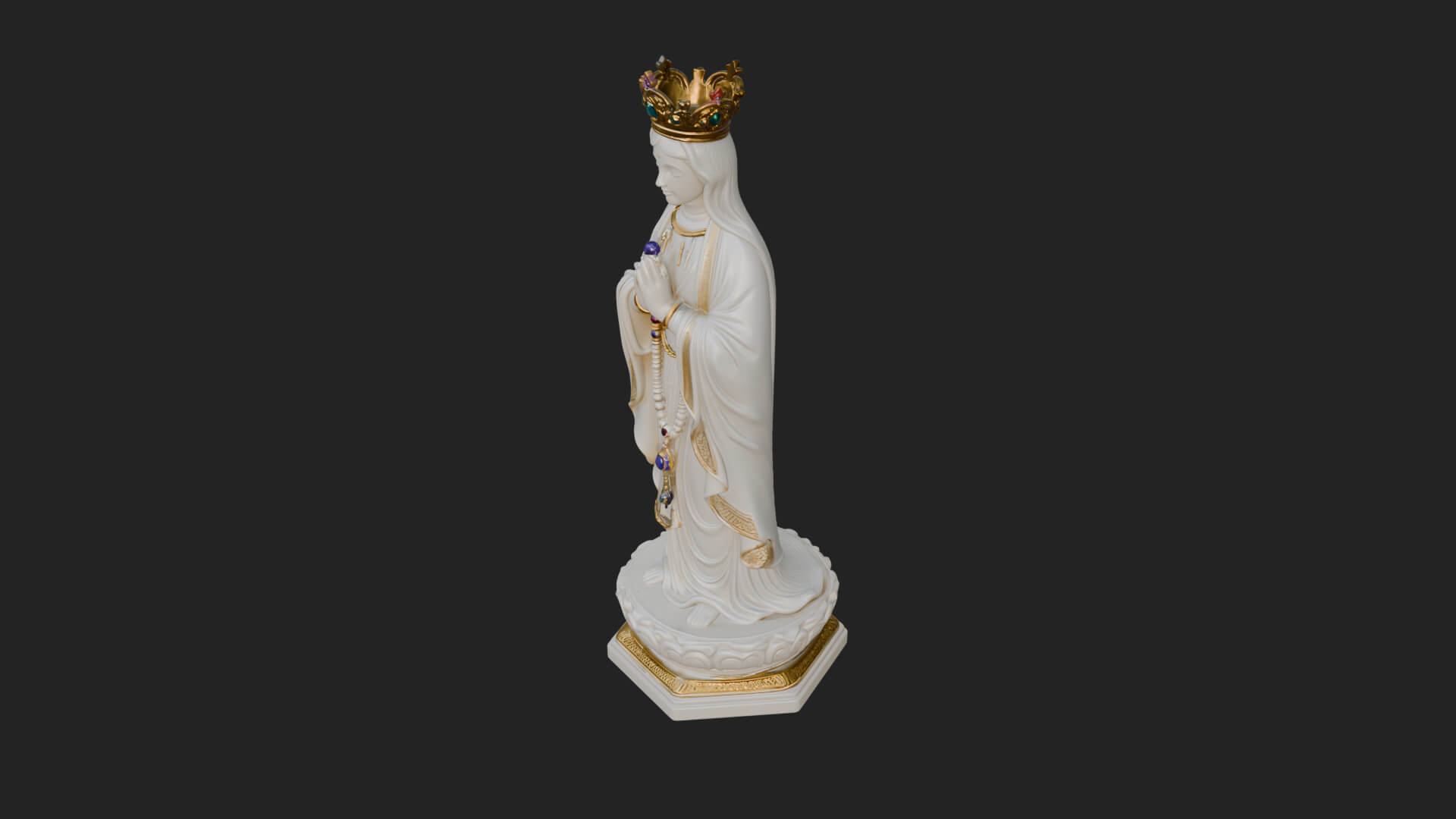 Virgin Mary Statue Design 10 3D Print Model 3D Model