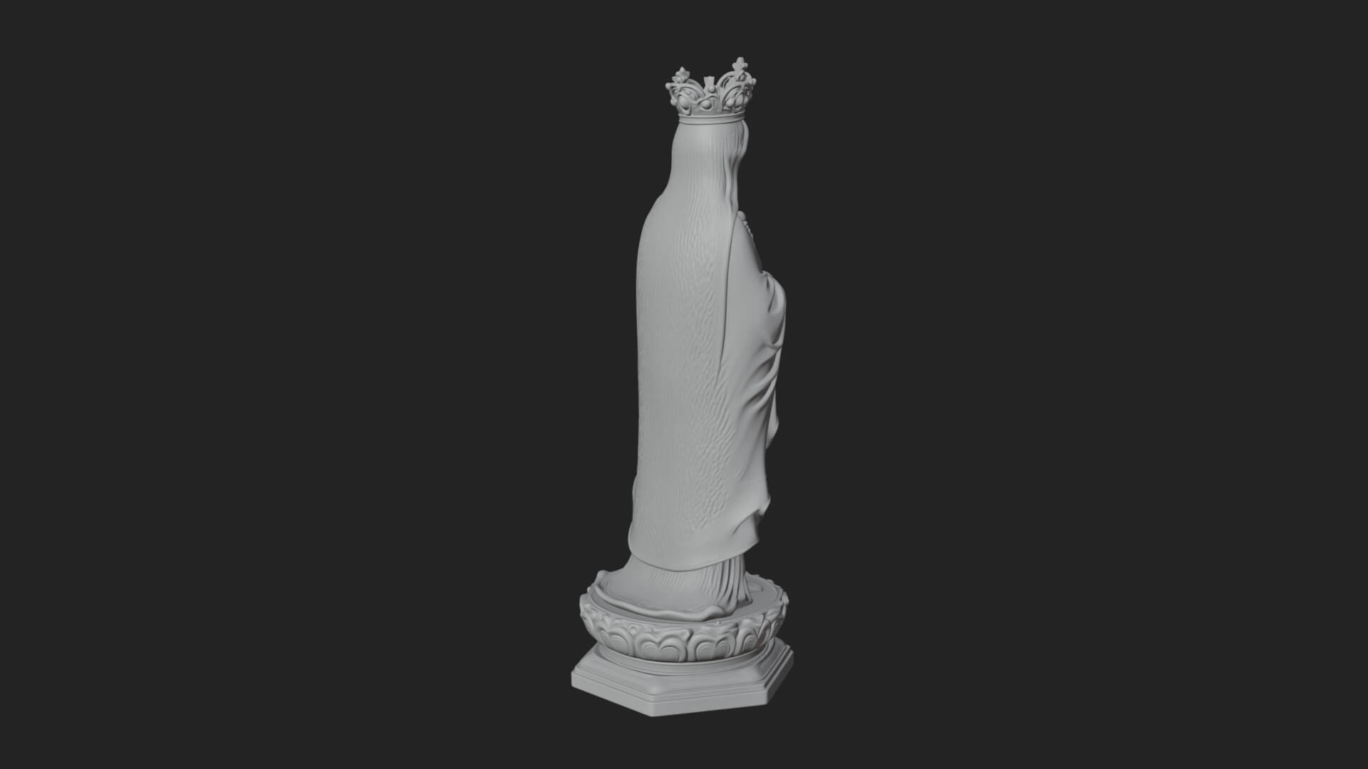 Virgin Mary Statue Design 10 3D Print Model 3D Model