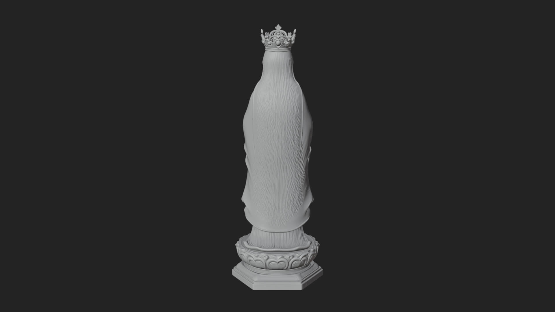 Virgin Mary Statue Design 10 3D Print Model 3D Model