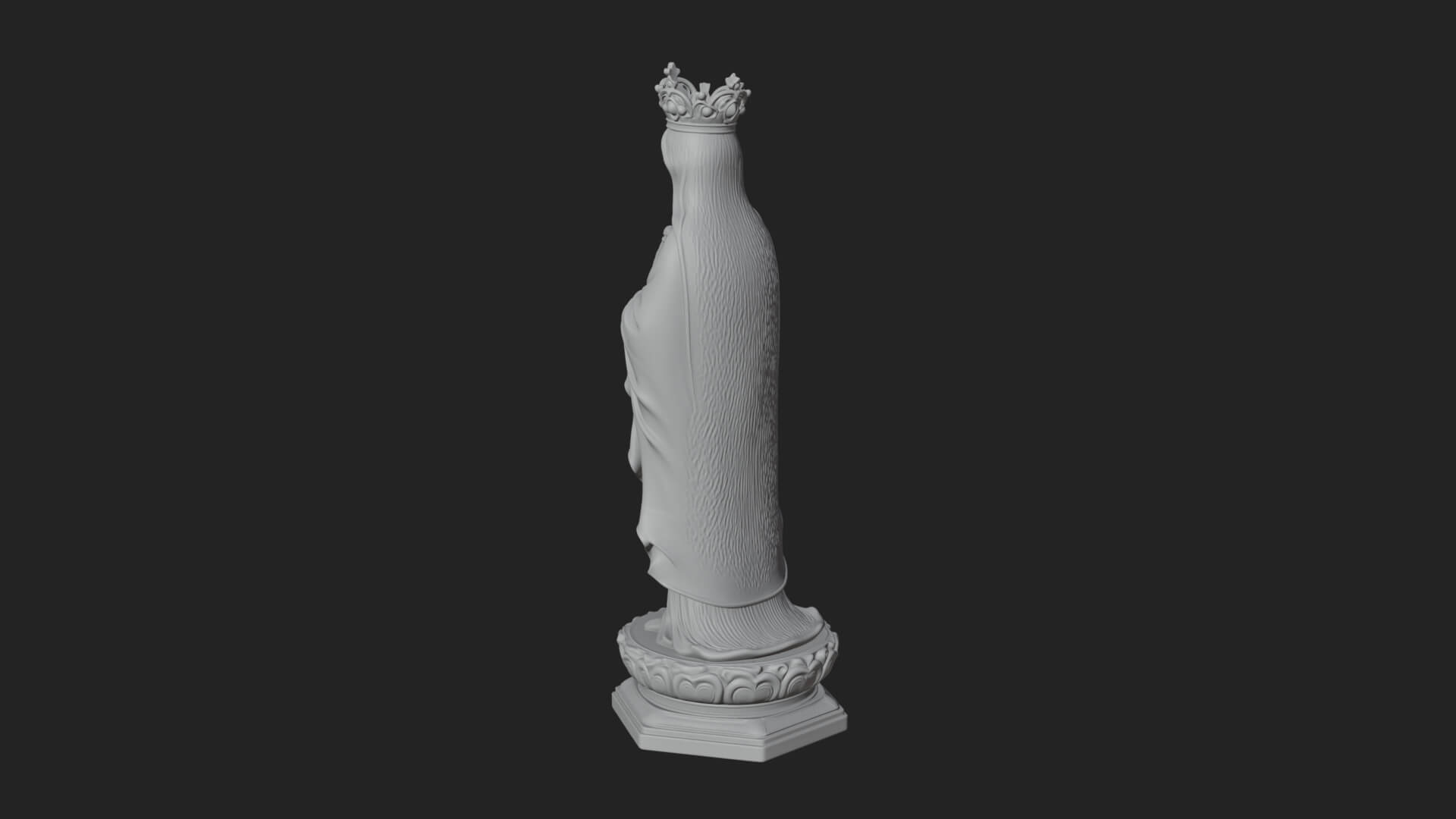 Virgin Mary Statue Design 10 3D Print Model 3D Model