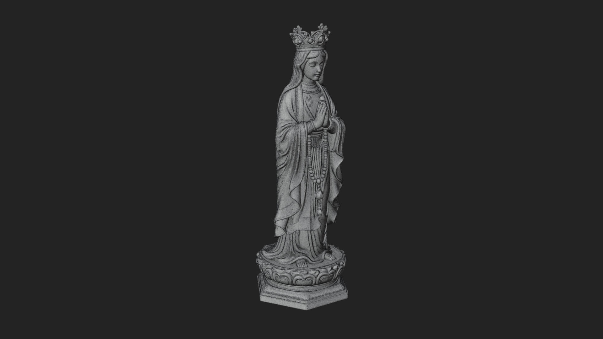 Virgin Mary Statue Design 10 3D Print Model 3D Model