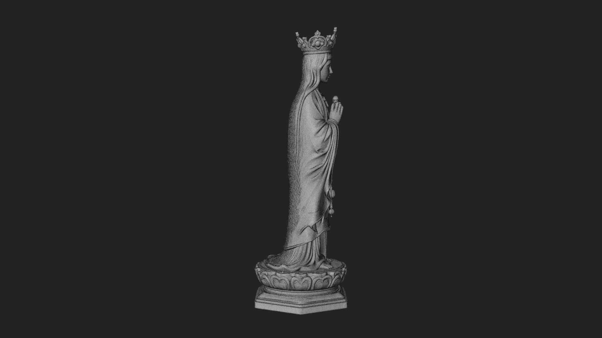 Virgin Mary Statue Design 10 3D Print Model 3D Model