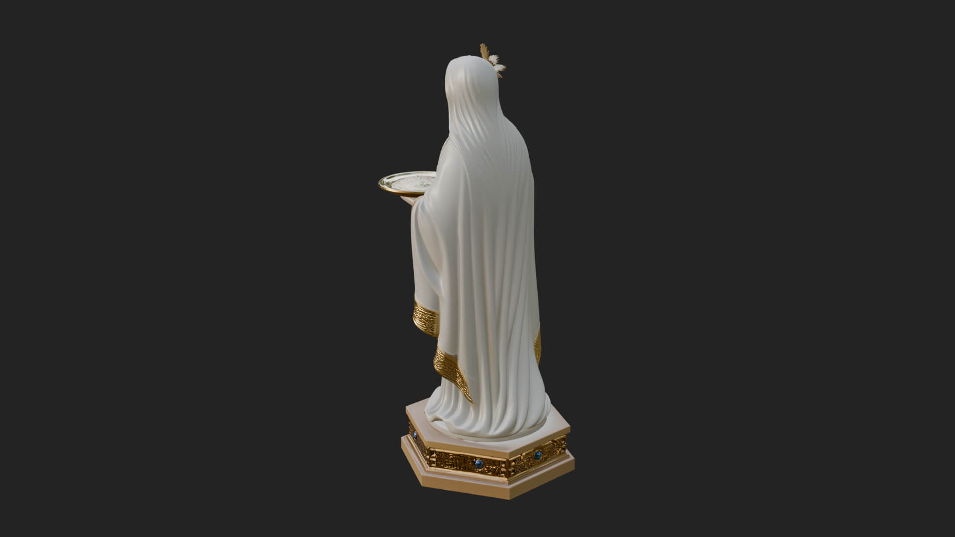 Virgin Mary Statue Design 11 3D Print Model 3D Model