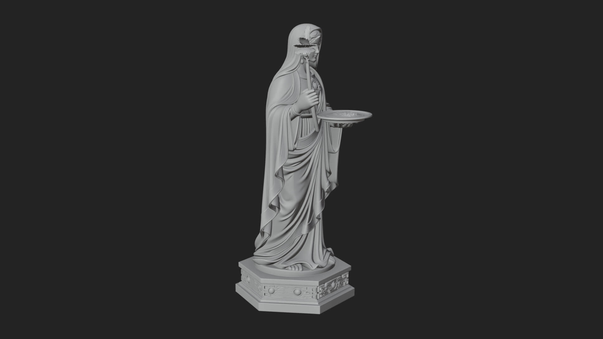 Virgin Mary Statue Design 11 3D Print Model 3D Model