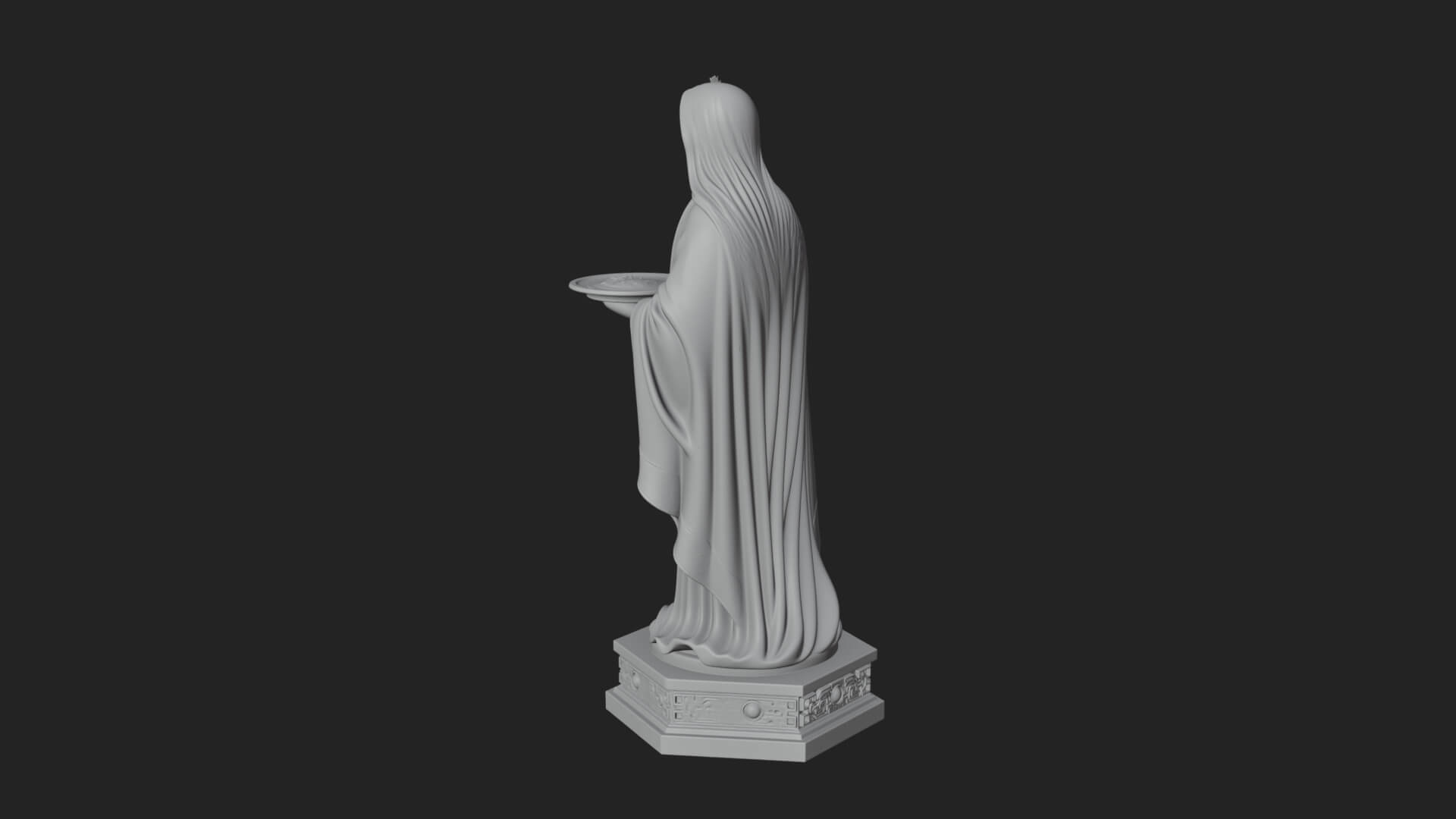 Virgin Mary Statue Design 11 3D Print Model 3D Model