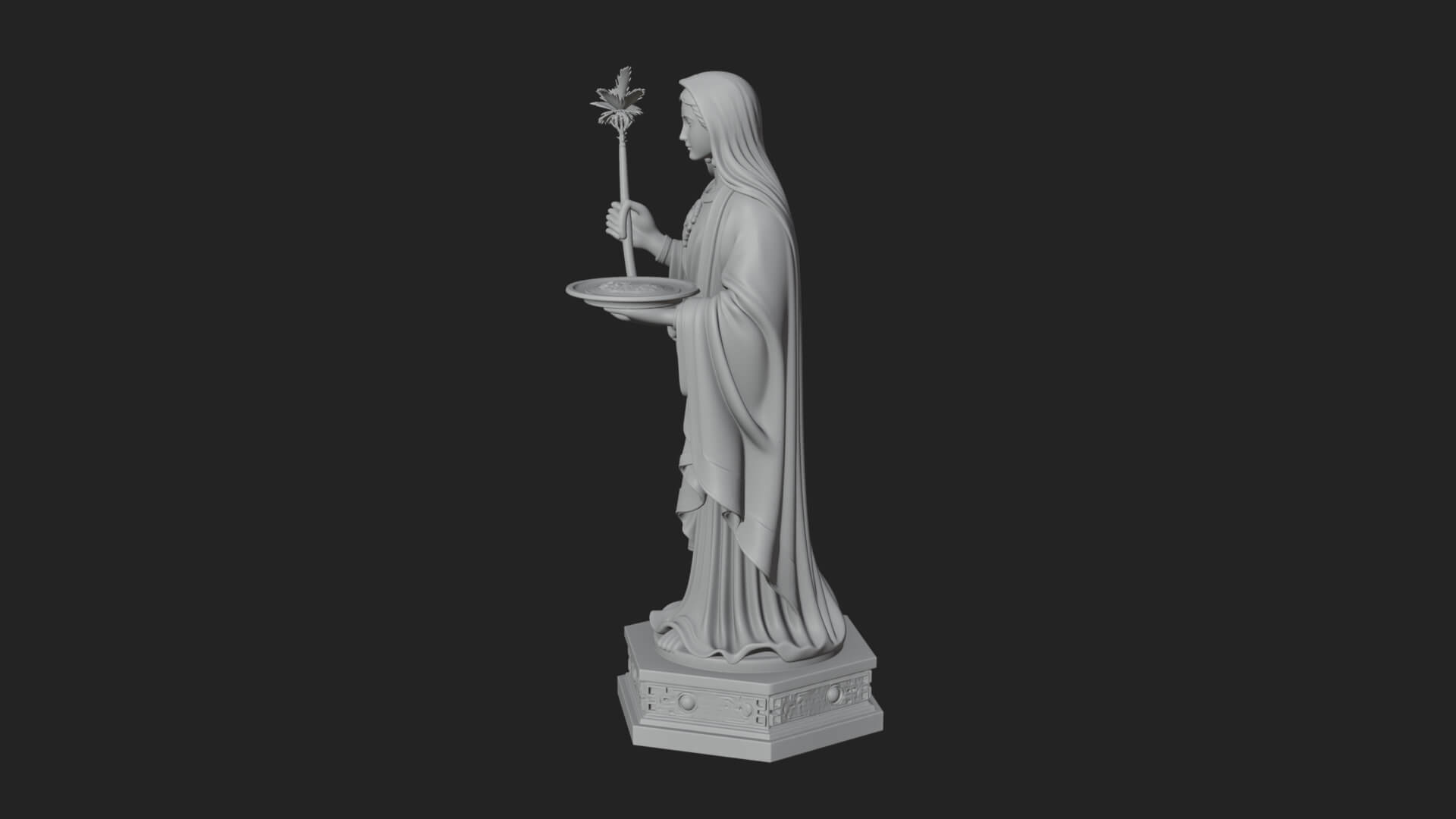 Virgin Mary Statue Design 11 3D Print Model 3D Model