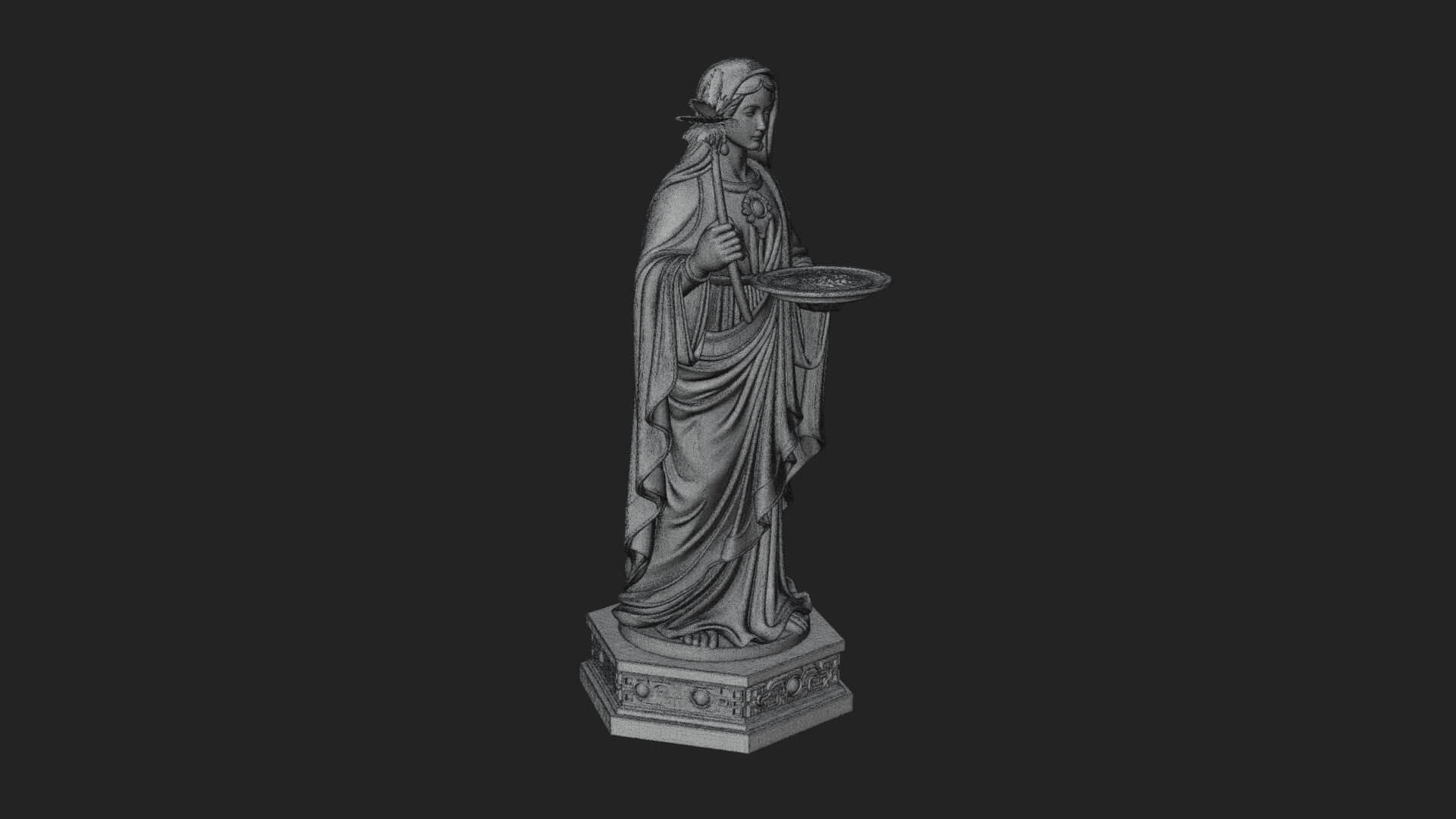 Virgin Mary Statue Design 11 3D Print Model 3D Model