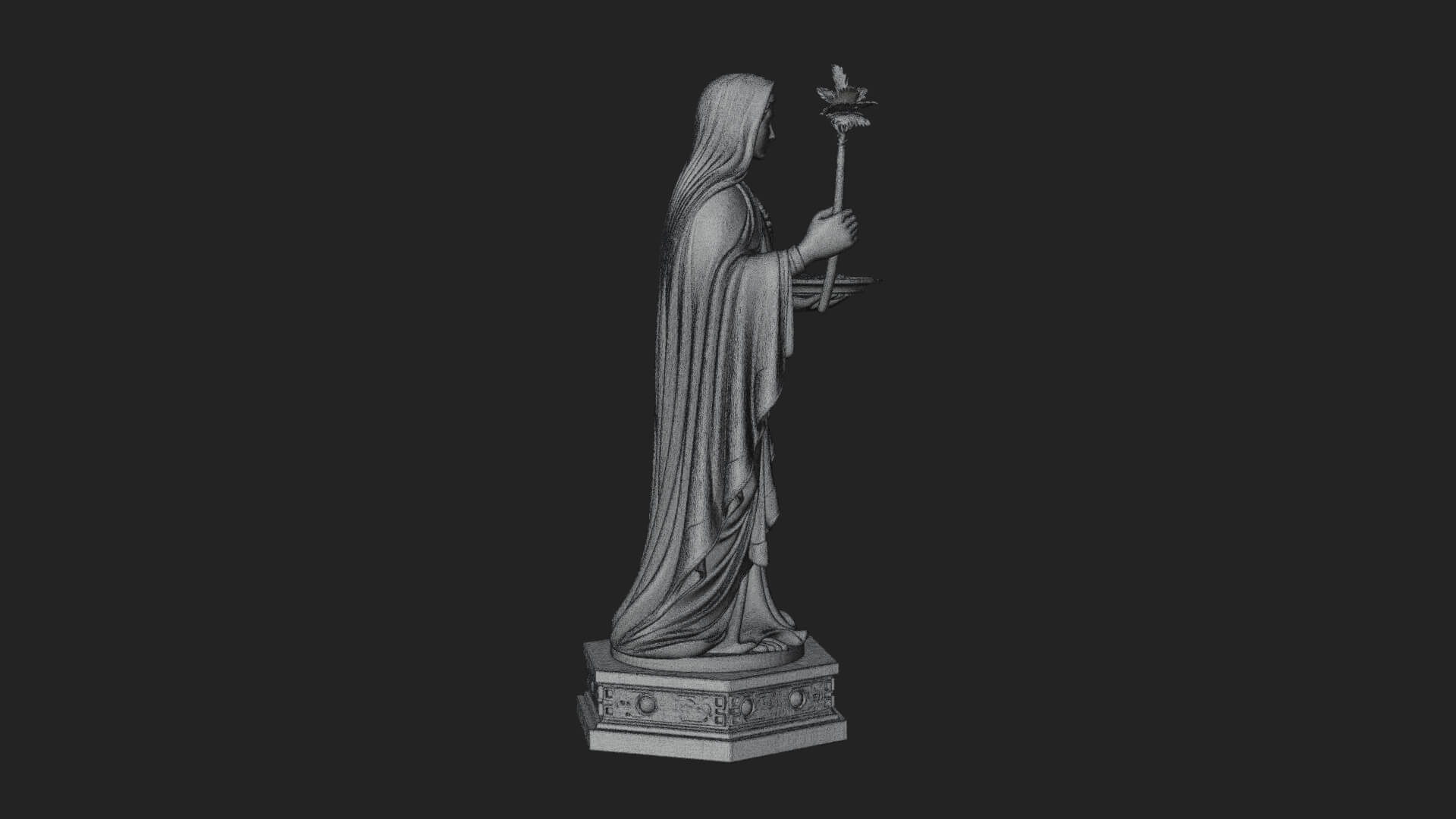 Virgin Mary Statue Design 11 3D Print Model 3D Model