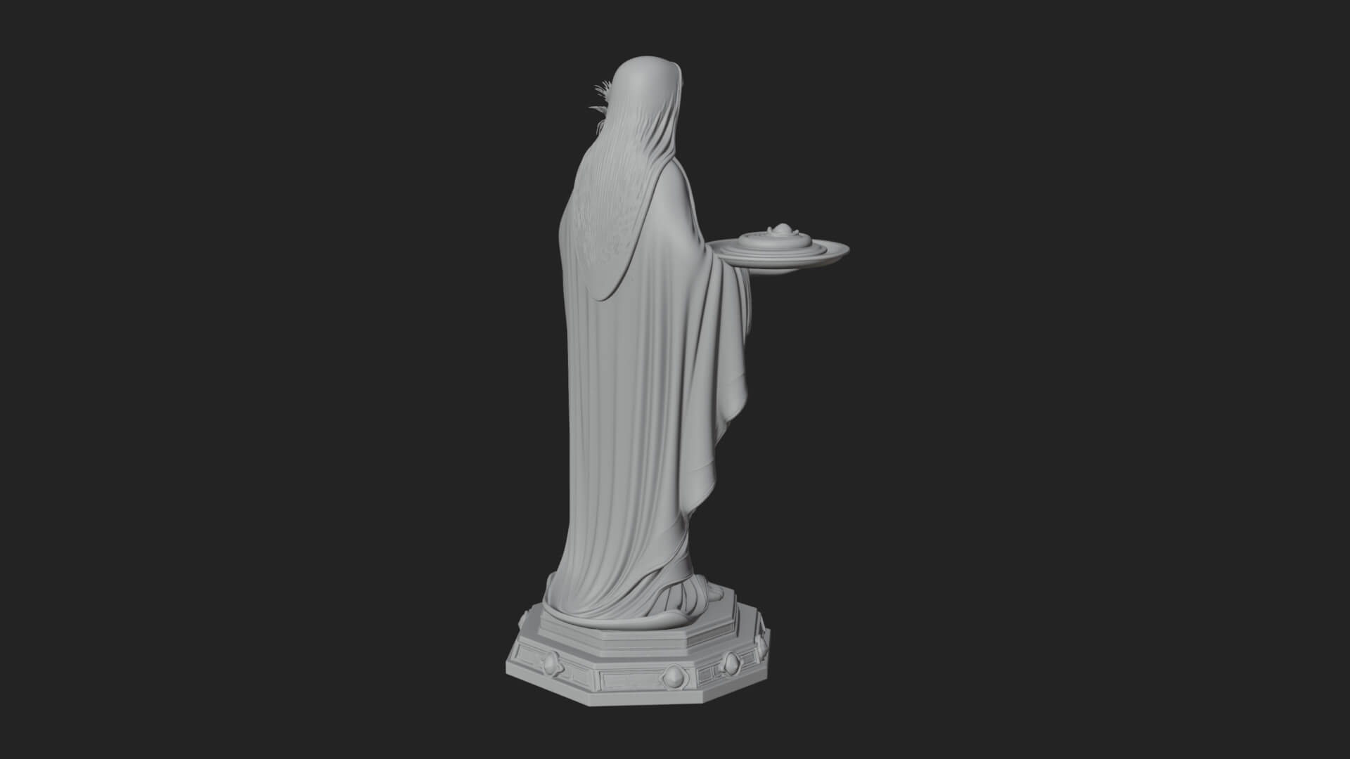 Virgin Mary Statue Design 12 3D Print Model 3D Model