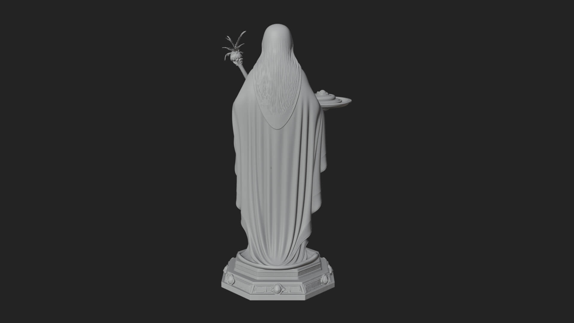 Virgin Mary Statue Design 12 3D Print Model 3D Model
