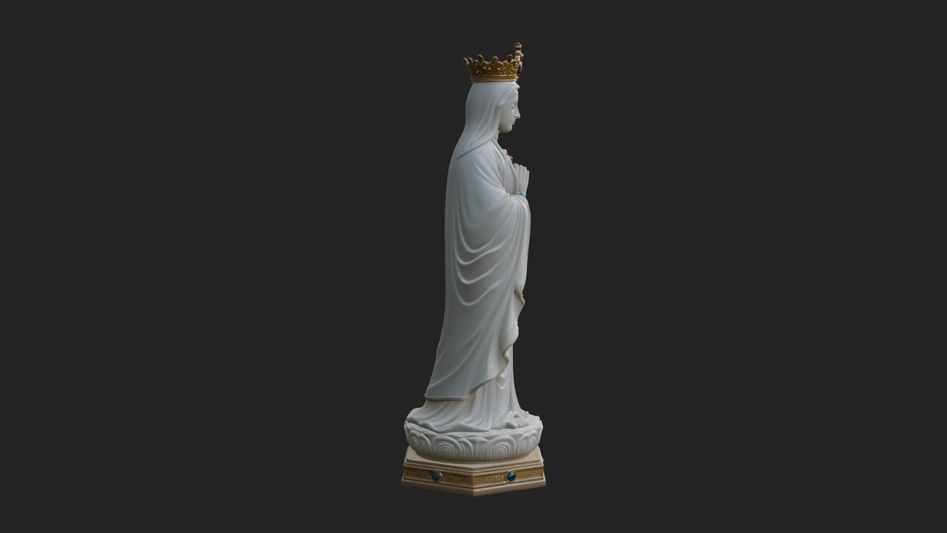 Virgin Mary Statue Design 13 3D Print Model 3D Model