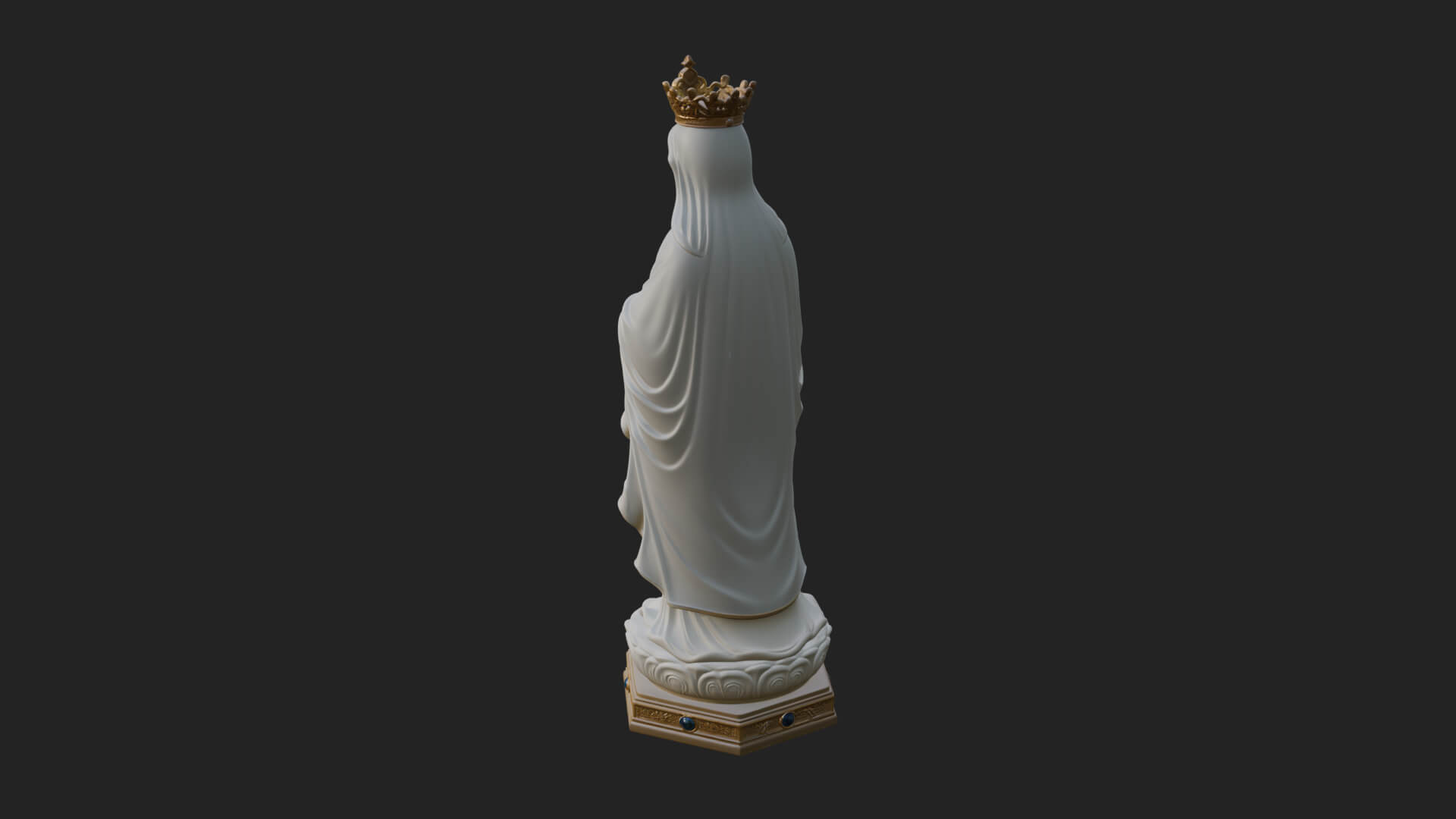 Virgin Mary Statue Design 13 3D Print Model 3D Model