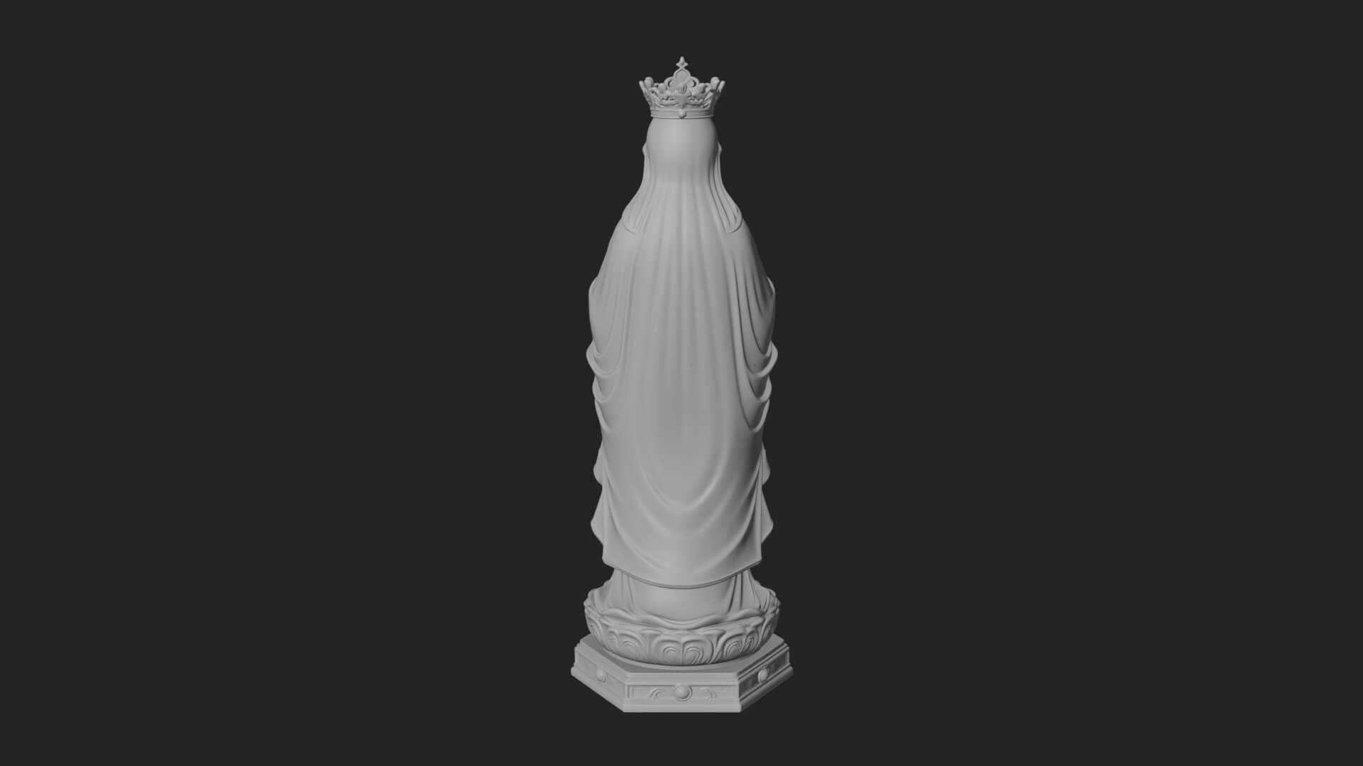 Virgin Mary Statue Design 13 3D Print Model 3D Model