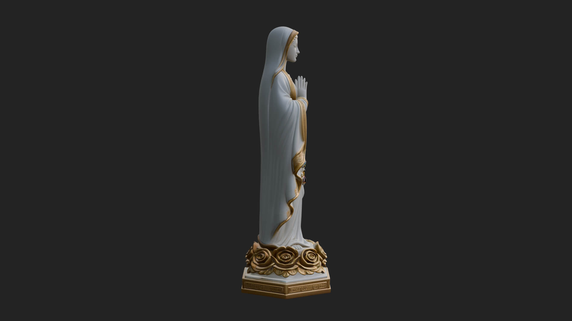 Virgin Mary Statue Design 14 3D Print Model 3D Model