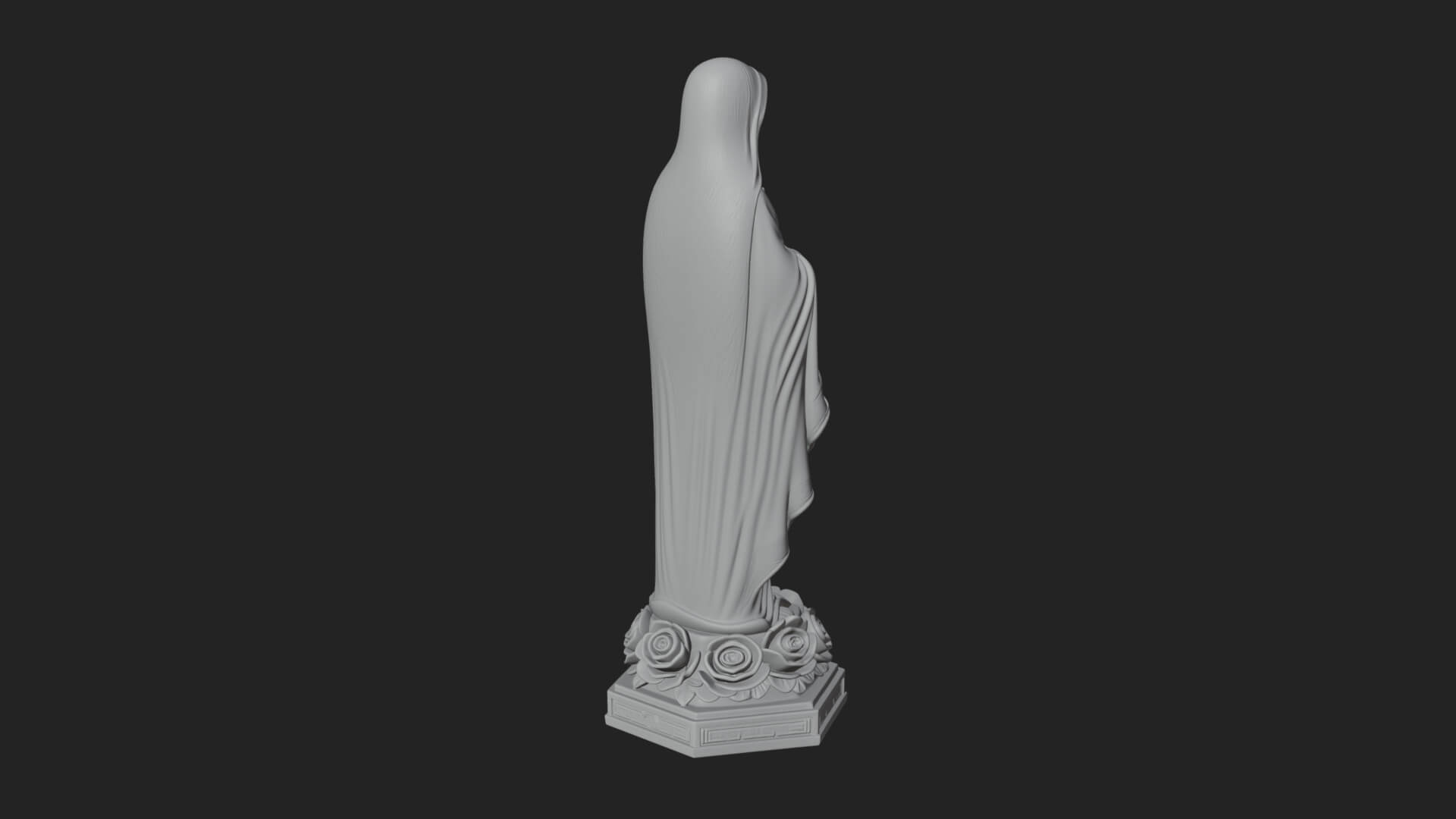 Virgin Mary Statue Design 14 3D Print Model 3D Model