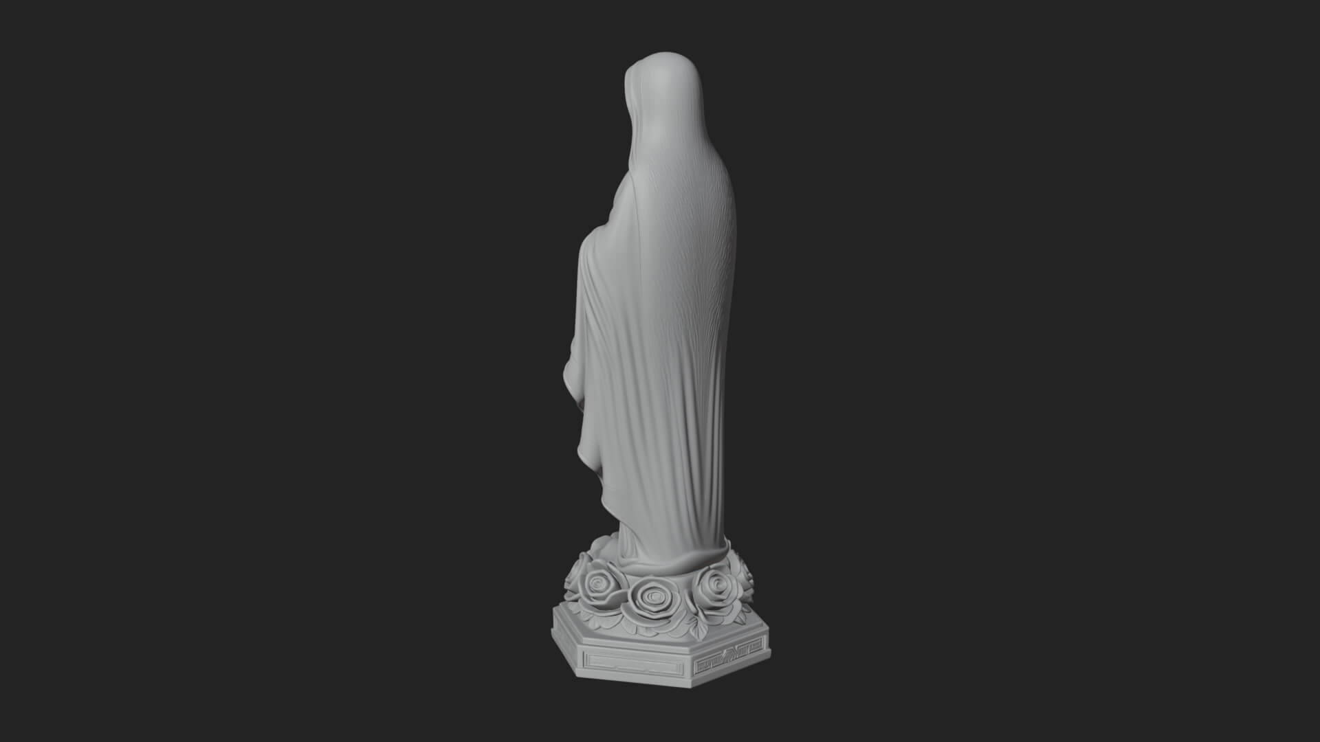 Virgin Mary Statue Design 14 3D Print Model 3D Model