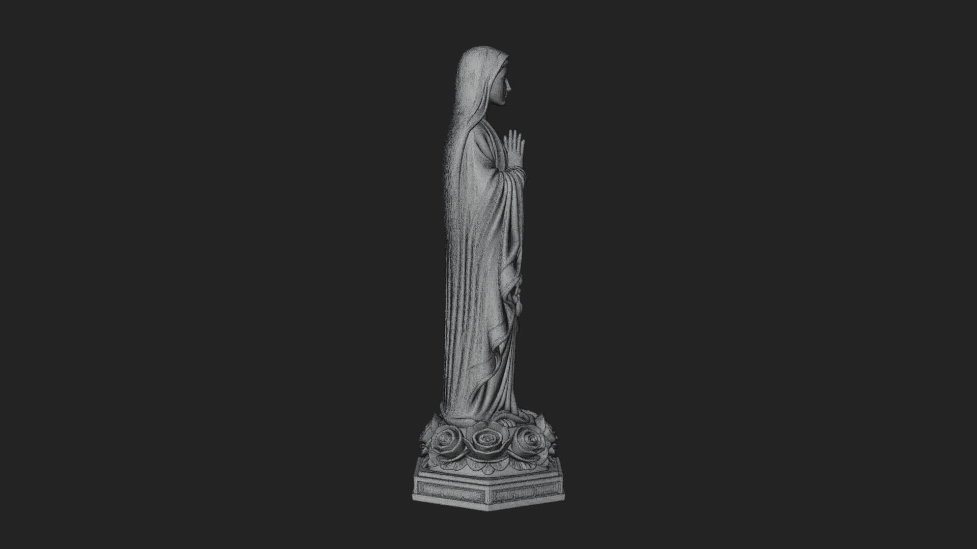 Virgin Mary Statue Design 14 3D Print Model 3D Model