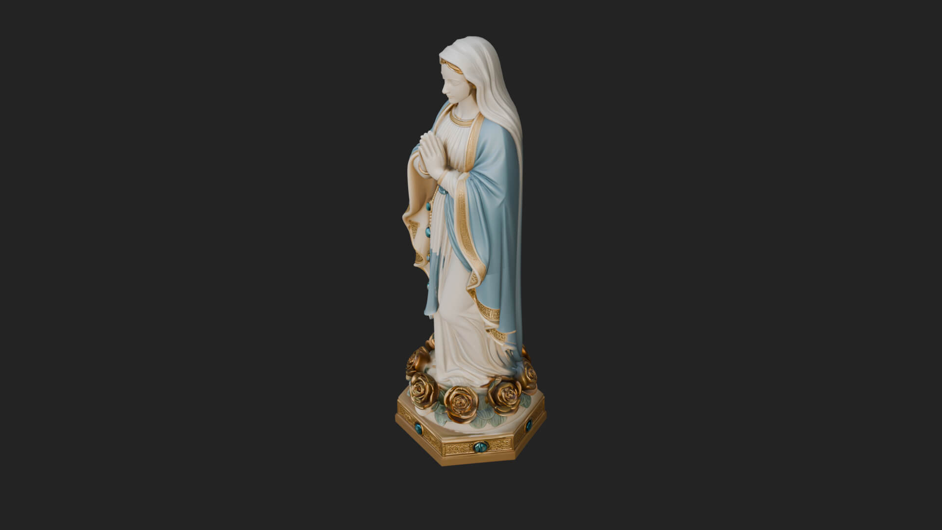 Virgin Mary Statue Design 15 3D Print Model 3D Model