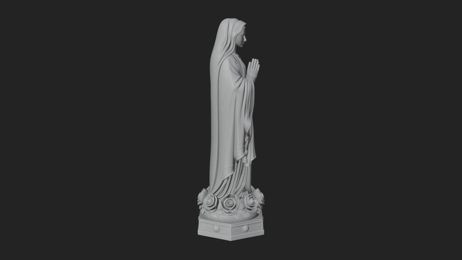 Virgin Mary Statue Design 15 3D Print Model 3D Model