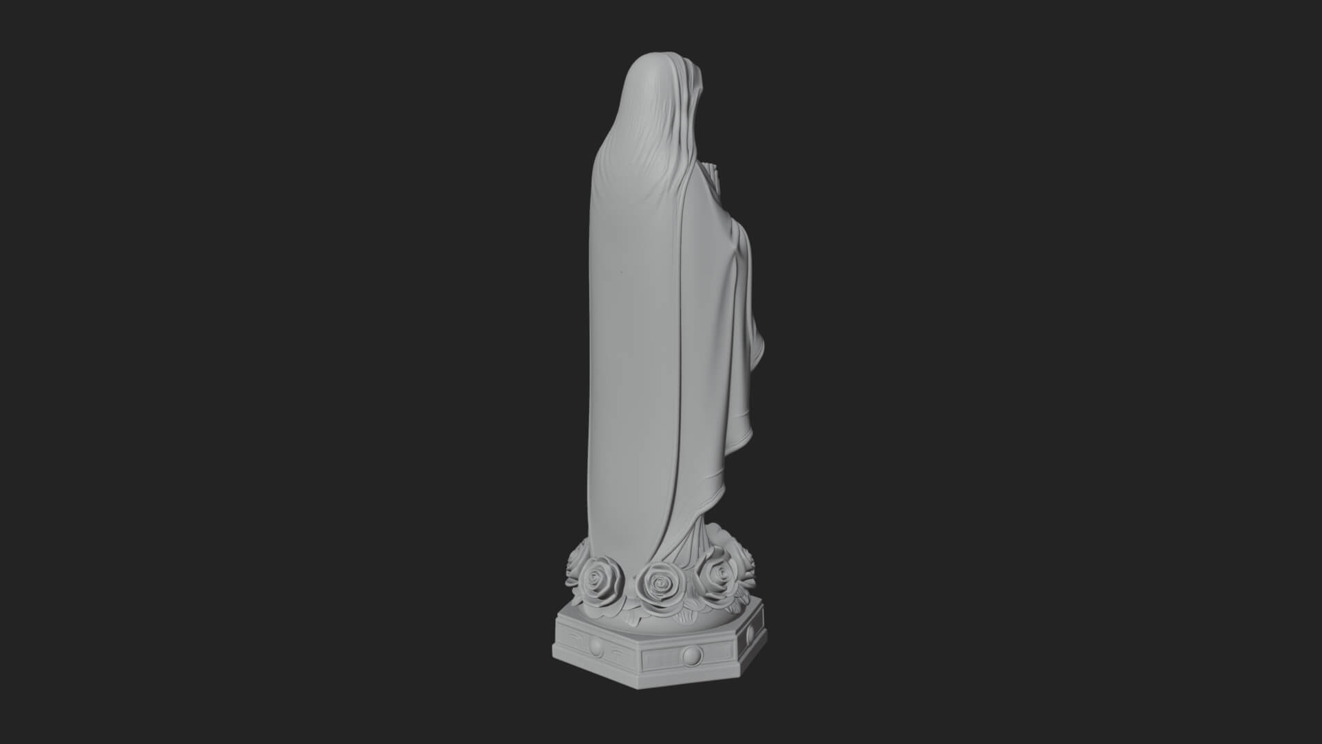 Virgin Mary Statue Design 15 3D Print Model 3D Model