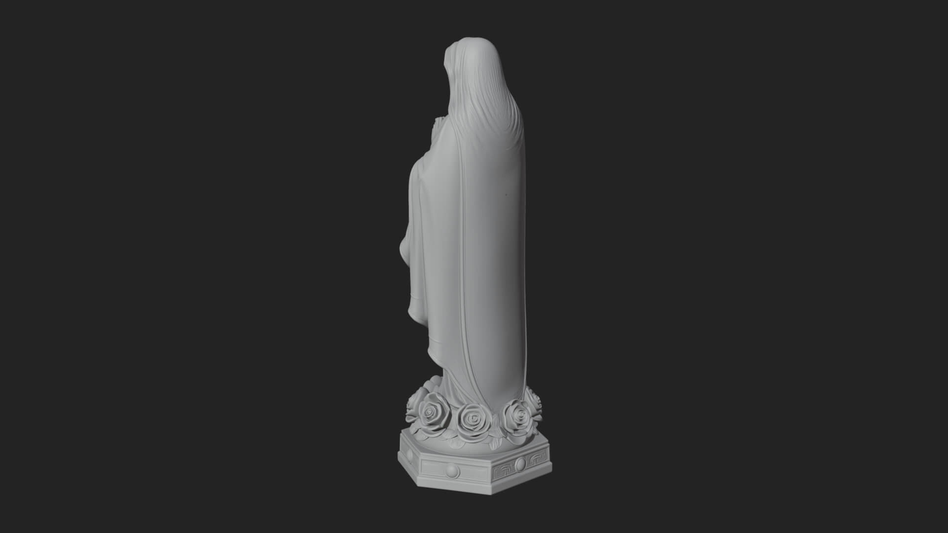 Virgin Mary Statue Design 15 3D Print Model 3D Model